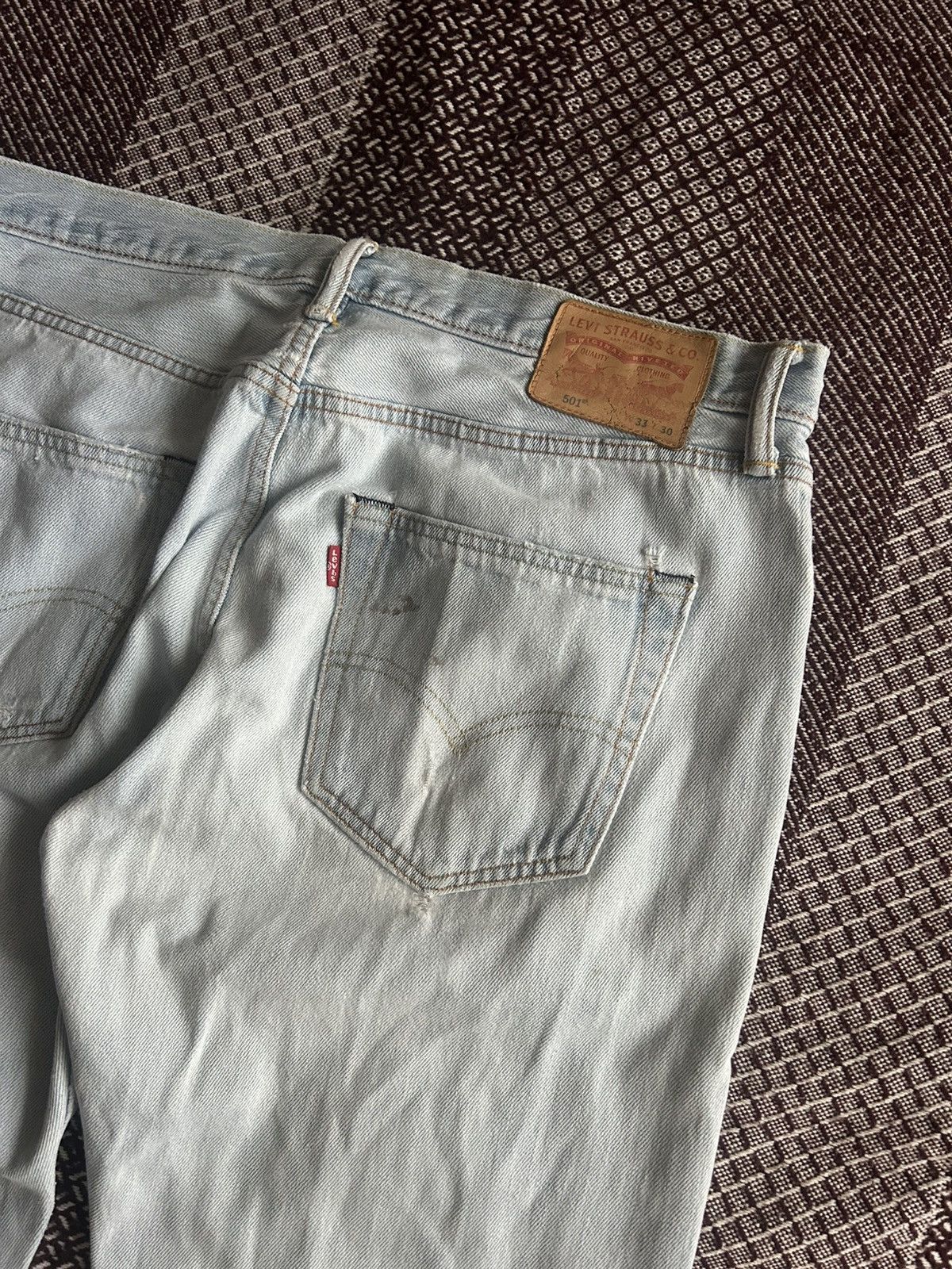 Levi's Vintage 501 Levis Distressed Faded Jeans Streetwear Size W33 Size US 33 - 5 Thumbnail