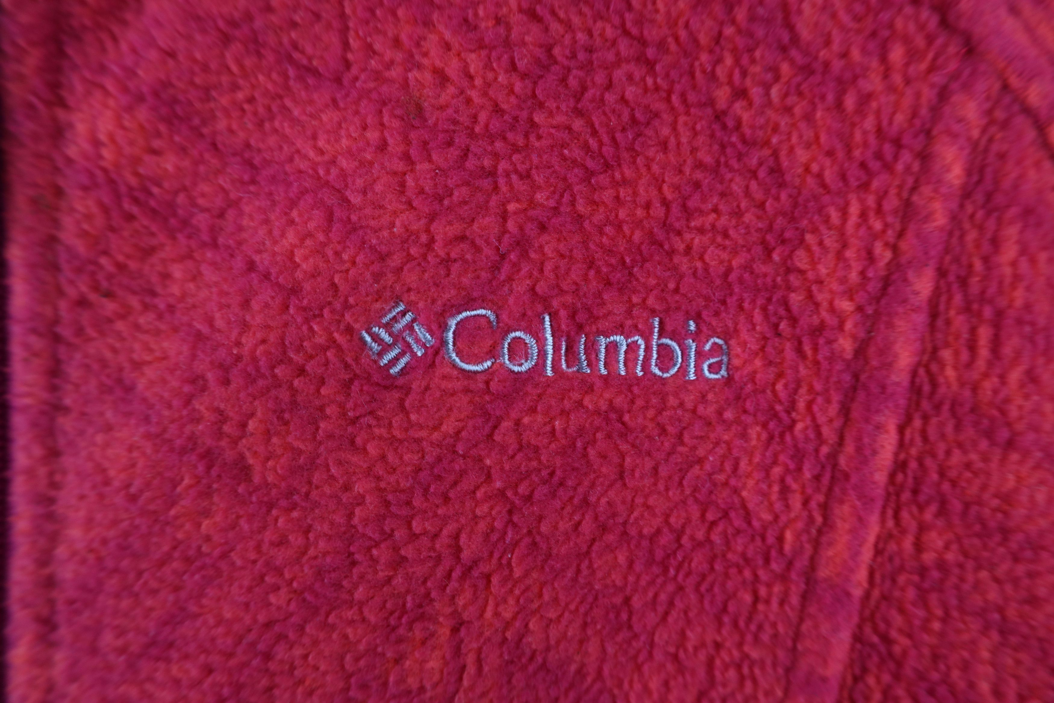 Columbia Columbia Spell Out Geometric Full Zip Fleece Jacket Pink Red Size M / US 6-8 / IT 42-44 - 4 Thumbnail