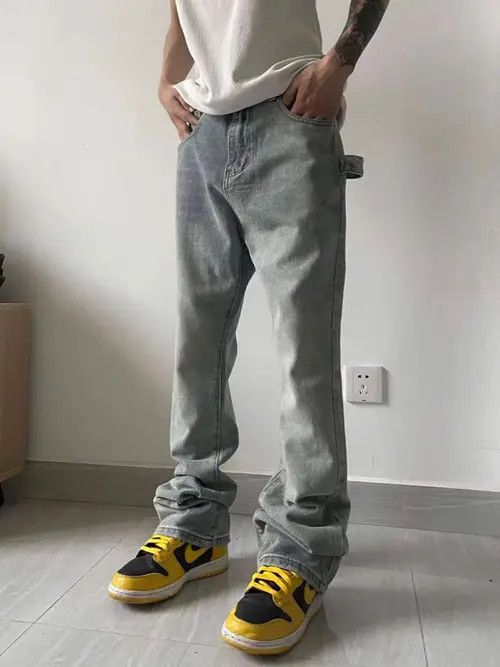 Japanese Brand Vintage street wash casual micro flare lumberjack jeans Size US 32 / EU 48 - 2 Thumbnail