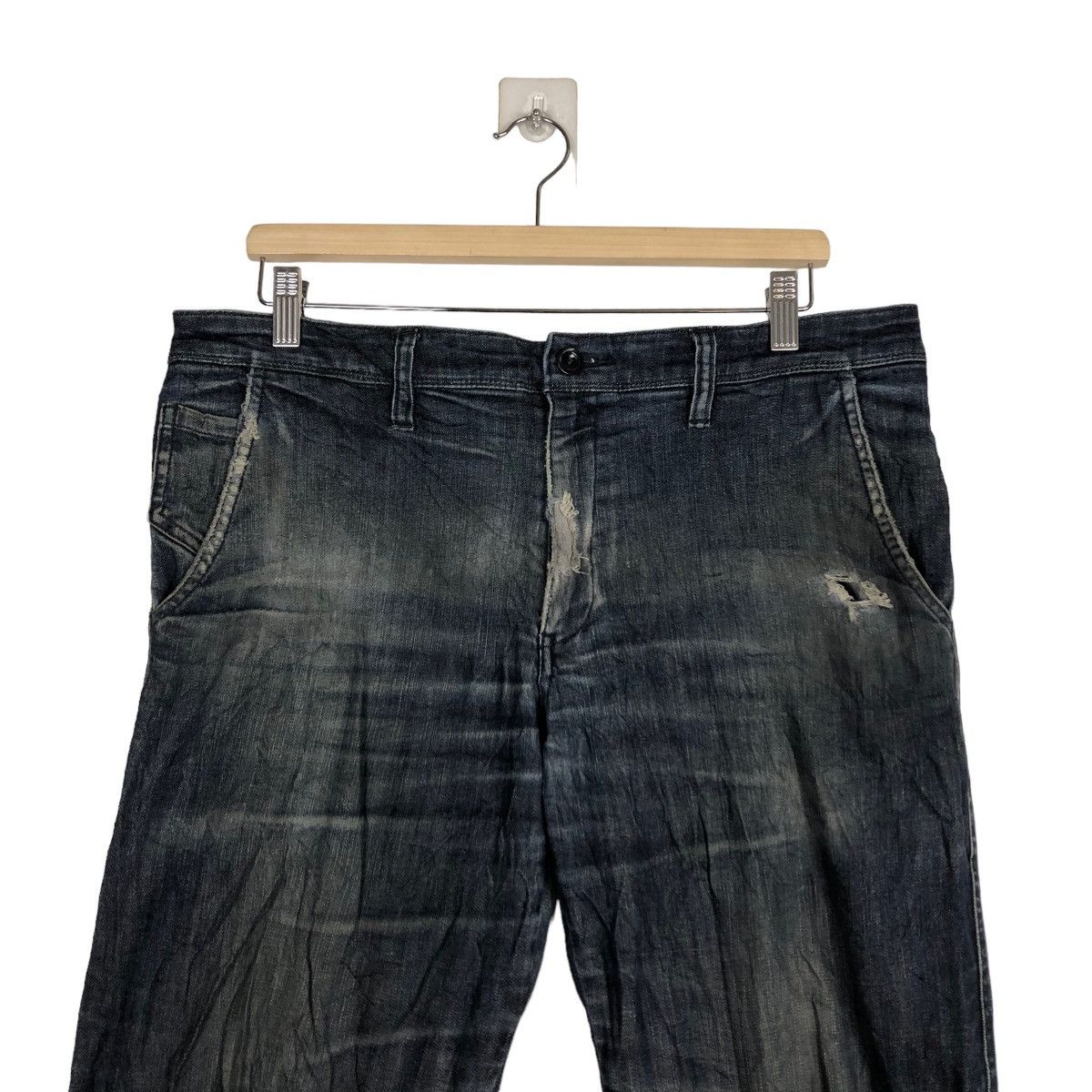 Japanese Brand 🔥VINTAGE ENGINEERD THE UNIFORM DISTRESSED DENIM JEANS Size US 35 - 2 Thumbnail