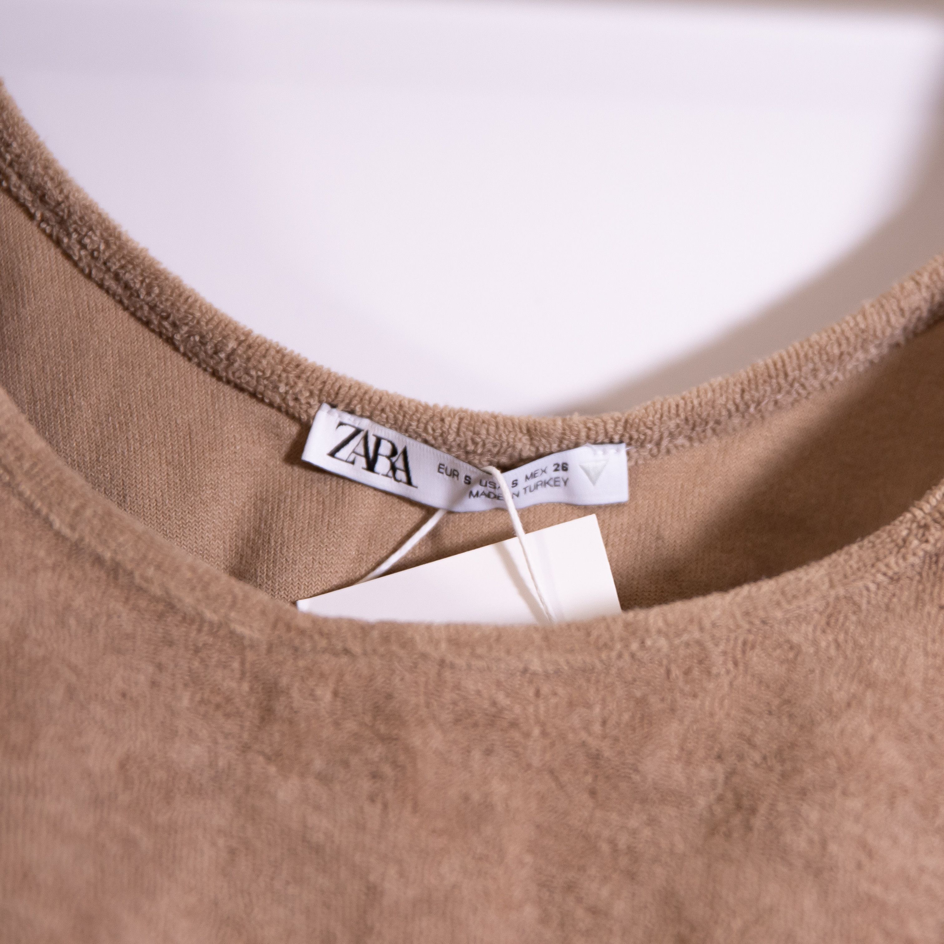 Zara NEW Zara Cotton Terry Scoop Neck Crop Size S / US 4 / IT 40 - 2 Thumbnail