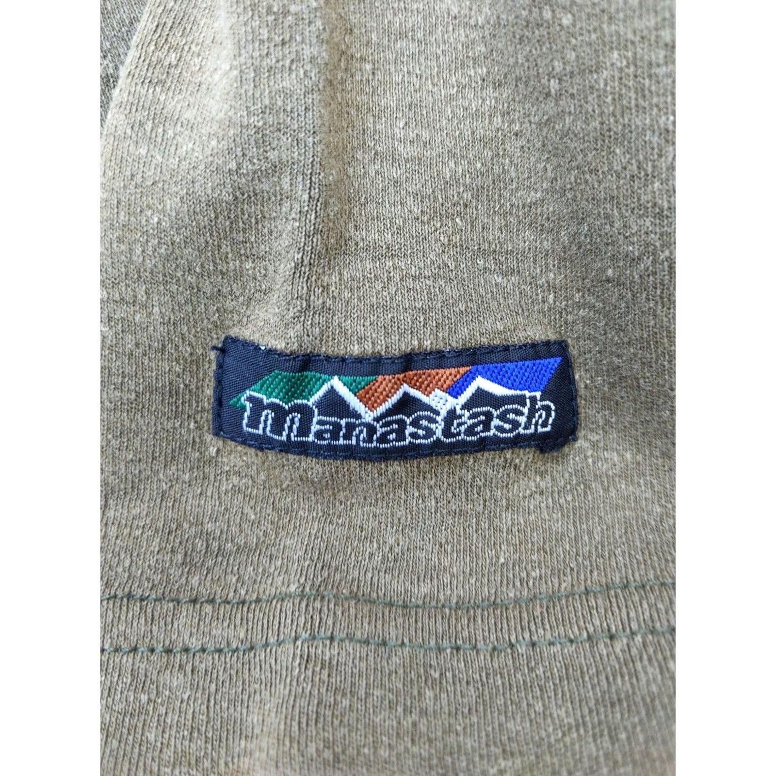 Manastash Manastash Sweater Mens Large Green 1/4 Zip Mock Neck Pullover Hemp Cotton Knit Pullover Knit Shirt Size US L / EU 52-54 / 3 - 4 Thumbnail