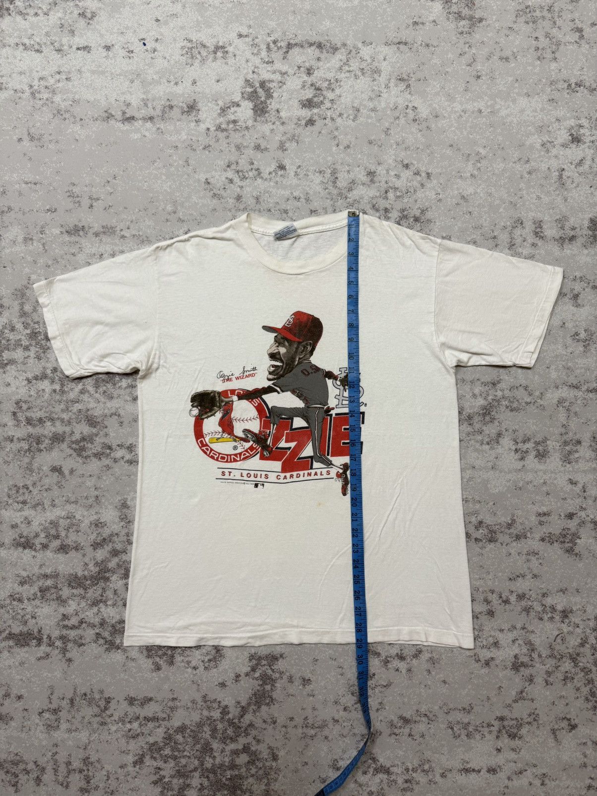 Salem Sportswear Vintage 1988 0zzie The Wizard Smith st.Louis Cardinal Tshirt Size US L / EU 52-54 / 3 - 14 Thumbnail