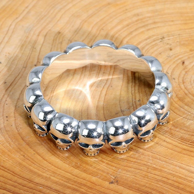 Jewelry × Vintage SIZE 10 Punk Skull Ring Size ONE SIZE - 2 Thumbnail