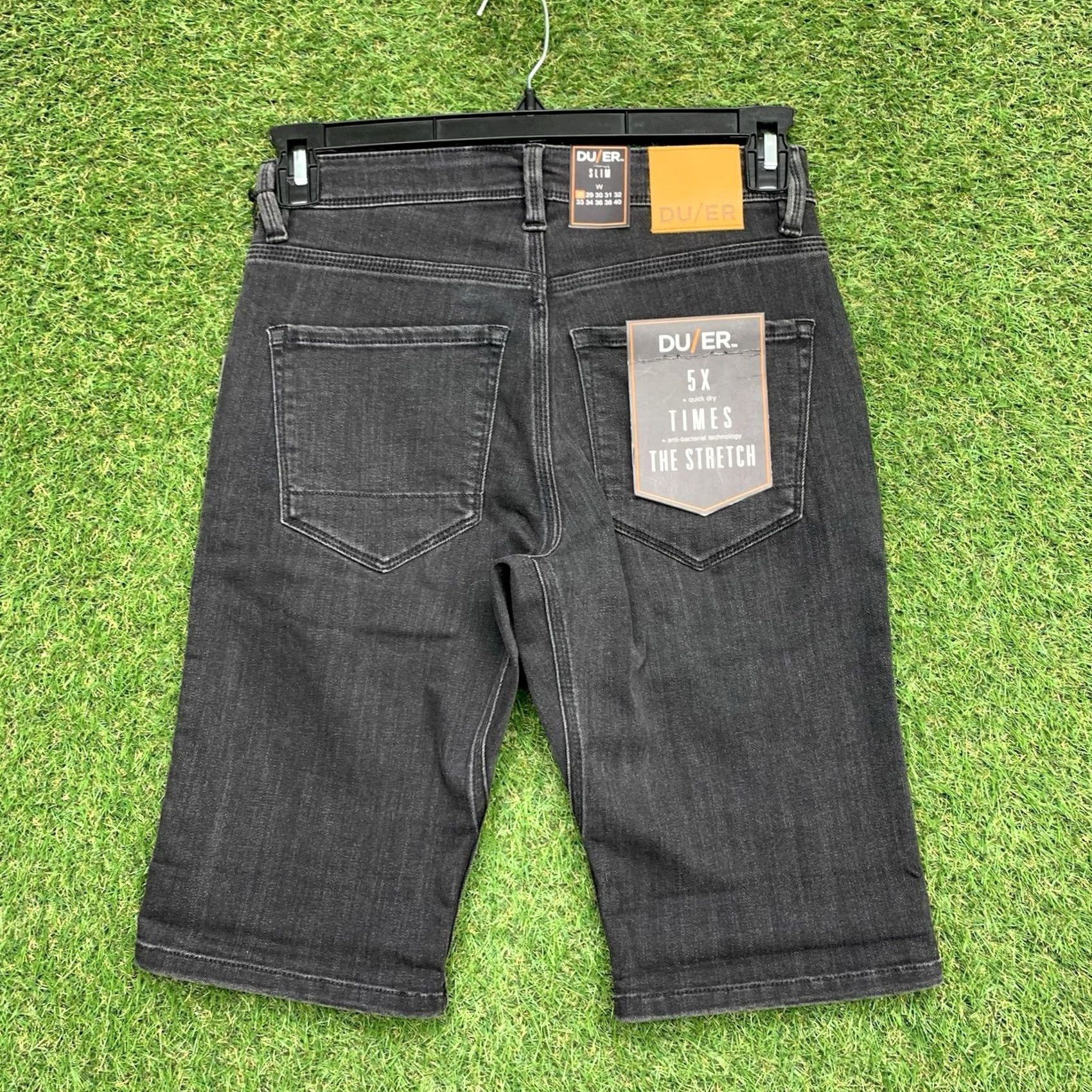 DUER Duer Slim Fit Denim Shorts Mens 28 x11 Black NWT Stretch Cotton Spandex City Outdoor 5-Pocket Mens Size US 28 / EU 44 - 2 Thumbnail