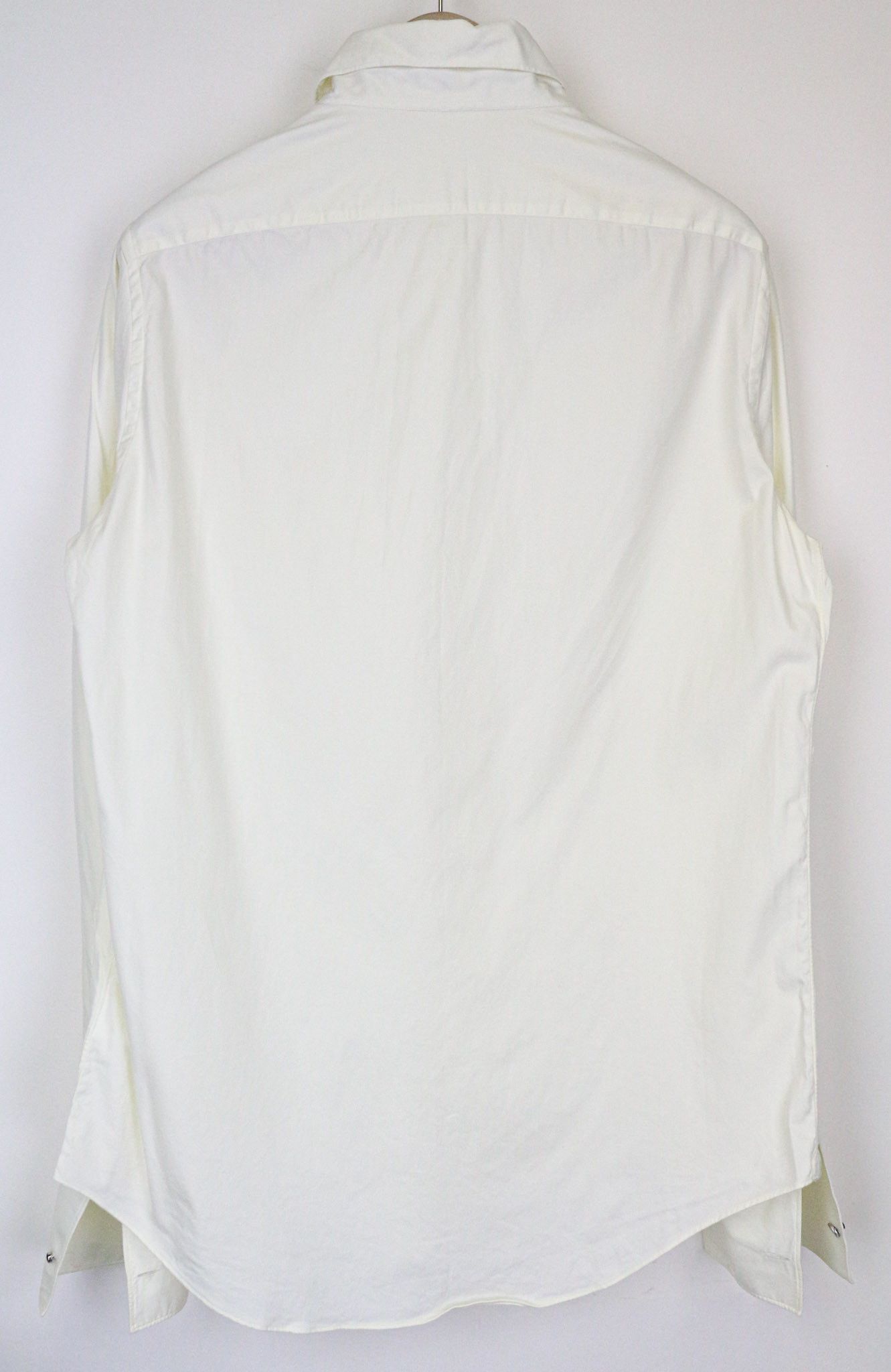 Suitsupply M Slim Fit Off-White Cotton Long Sleeve Shirt 79225 Size US M / EU 48-50 / 2 - 2 Thumbnail