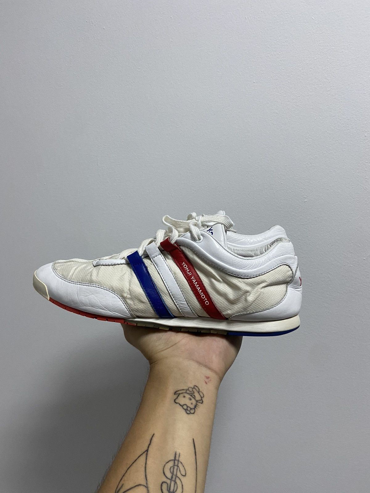 Vintage × Y-3 × Yohji Yamamoto Y 3 Yohji Yamamoto Vintage Leather Sneakers France Japanese Size US 8.5 / EU 41-42 - 4 Thumbnail