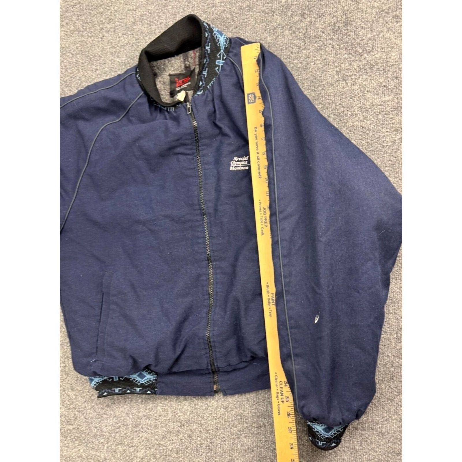 CO VINTAGE Kyta Make Co Jacket Mens XL Blue Blanket Lined Full Zip Work Coat Shirt Size US XL / EU 56 / 4 - 7 Thumbnail