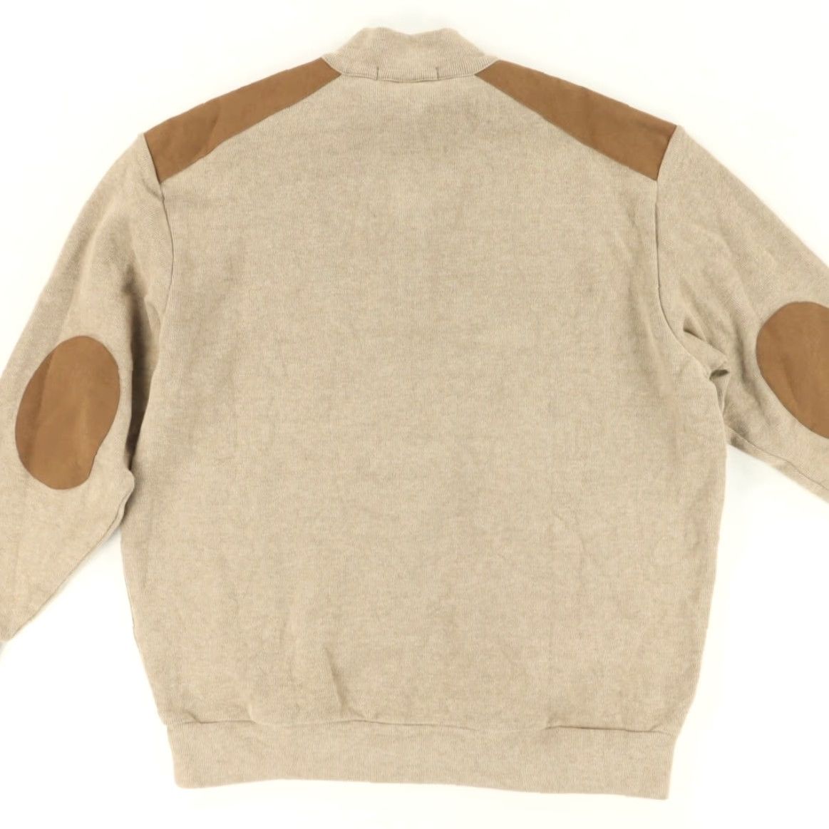 Cremieux Daniel Cremieux Henley Neck Patch Sweater Wheat Brown Men's XL Shirt Size US XL / EU 56 / 4 - 4 Thumbnail
