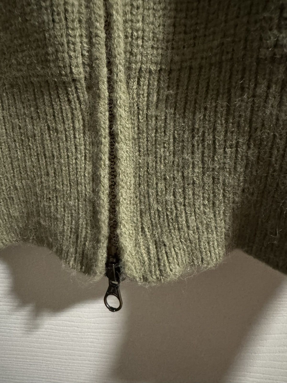 Our Legacy ZIP WRAP CARDIGAN - REFINDED GREEN QUOTIDIAN WOOL Size US S / EU 44-46 / 1 - 5 Thumbnail