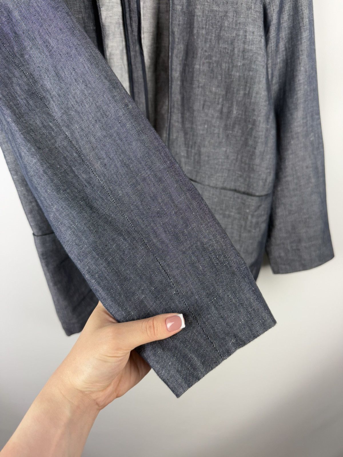 Cos Cos Avant-Garde Lagenlook Cotton / Linen Open Front Jacket Size XL / US 12-14 / IT 48-50 - 8 Thumbnail