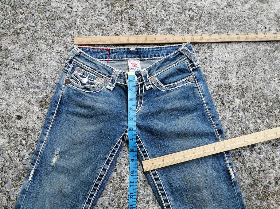 True Religion True Religion Joey Super T Low Rise Distressed Denim Jeans Size 24" / US 00 / IT 34 - 4 Thumbnail