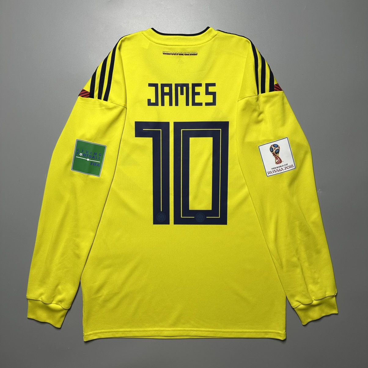 Vintage COLOMBIA ADIDAS 2018 WORLD CUP SOCCER HOME JERSEY #10 JAMES Size US M / EU 48-50 / 2 - 1 Thumbnail