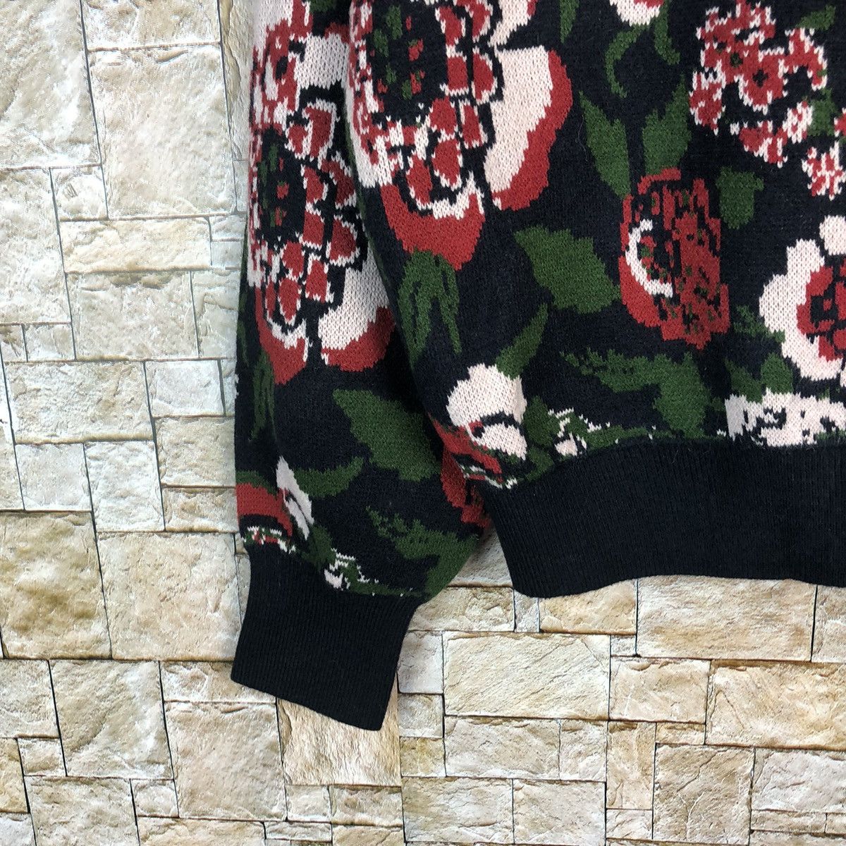 GU GU Red Flower art full sweatshirt Knitwear #A464 Size S / US 4 / IT 40 - 7 Thumbnail