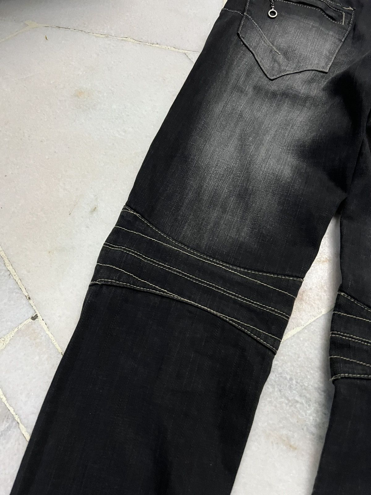 Japanese Brand PPFM DISTRESSED PUNK JEANS Size US 32 / EU 48 - 14 Thumbnail