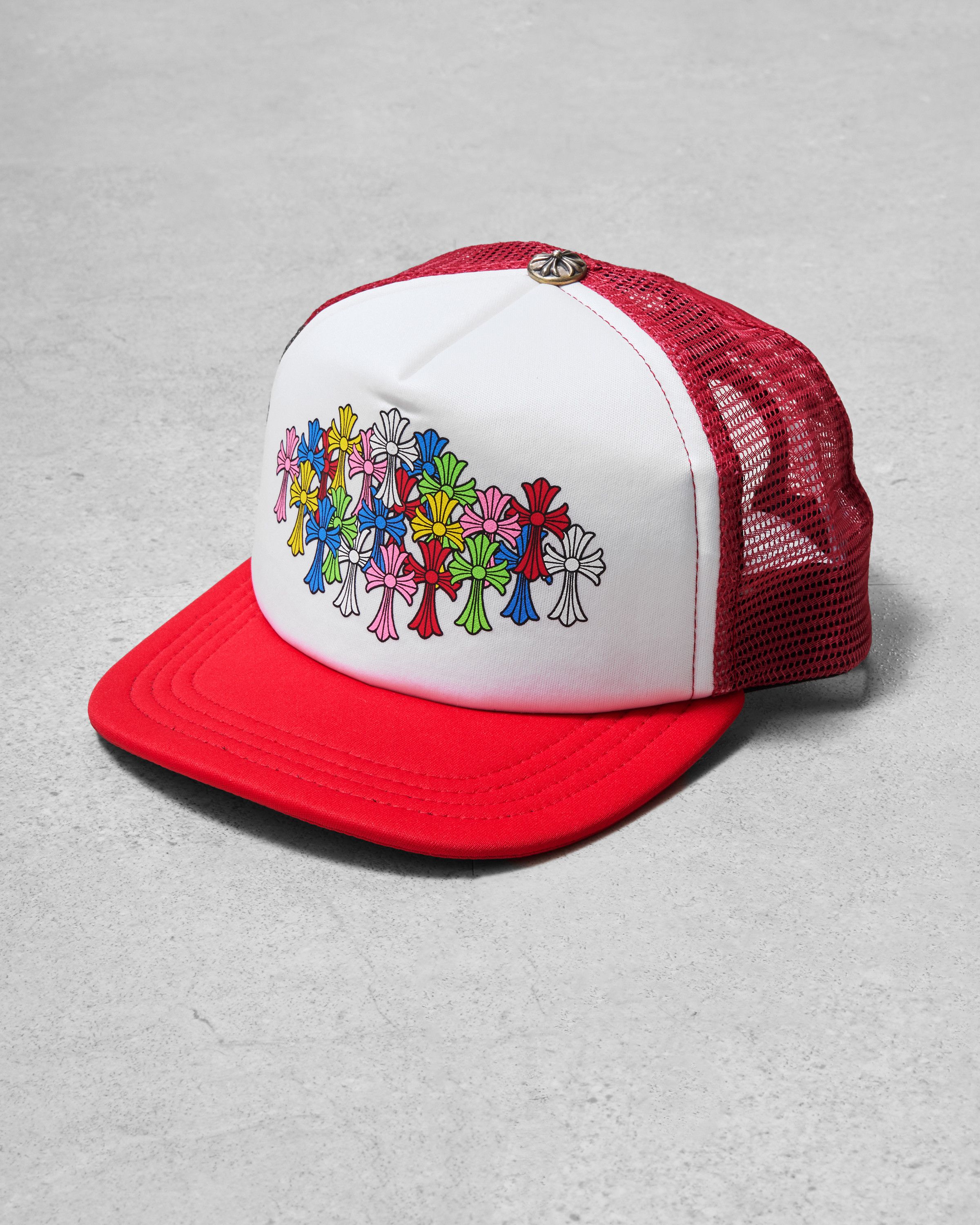 Chrome Hearts CHROME HEARTS King Taco Multicolor Cross Trucker Hat Size ONE SIZE - 1 Thumbnail