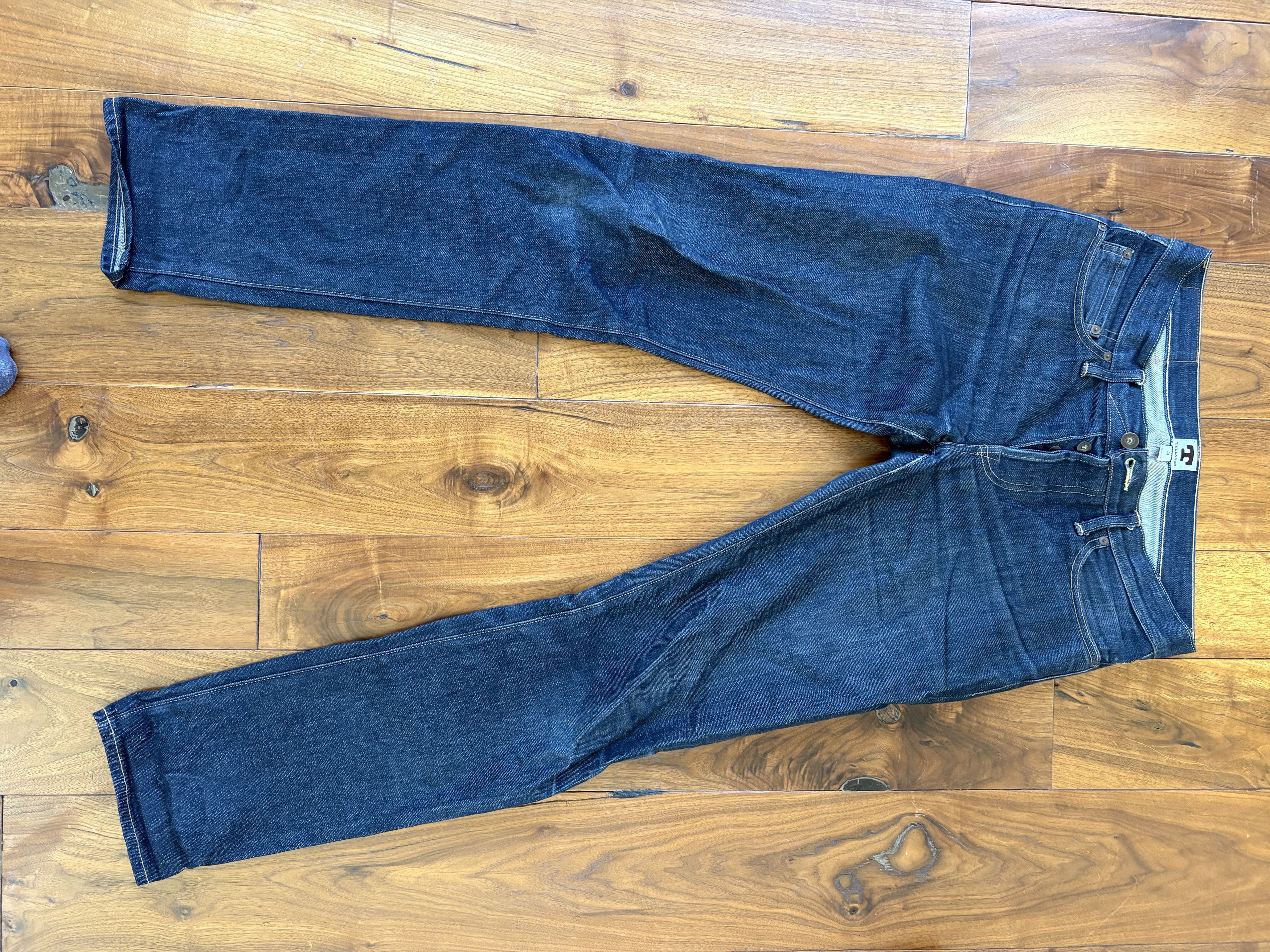 Tellason Tellason Slim Tapered Jean - White Oak Cone Denim Size US 31 - 1 Thumbnail