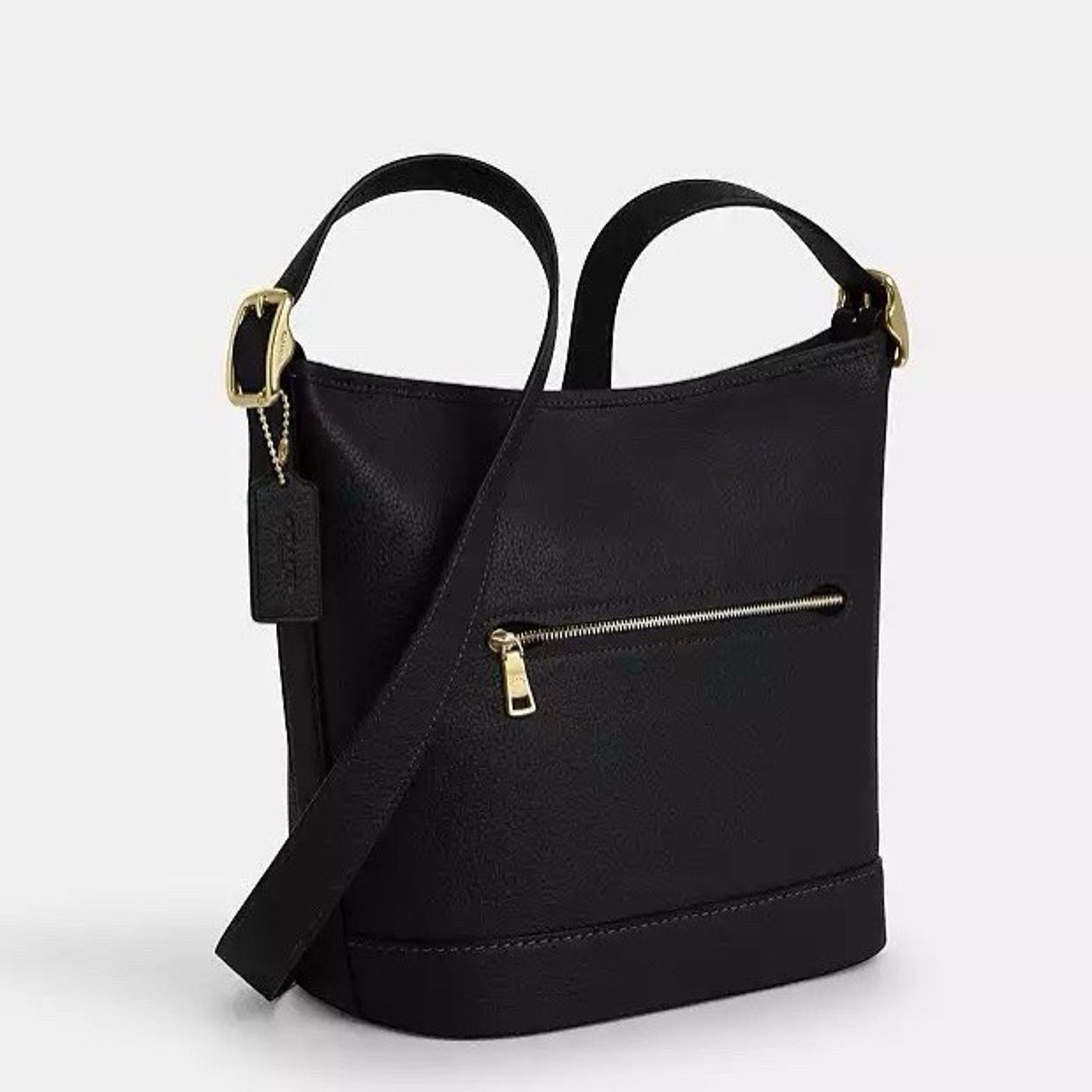 Coach NWT Coach Jude Bag Gold/Black Refined pebble leather CBH18 Size ONE SIZE - 8 Thumbnail