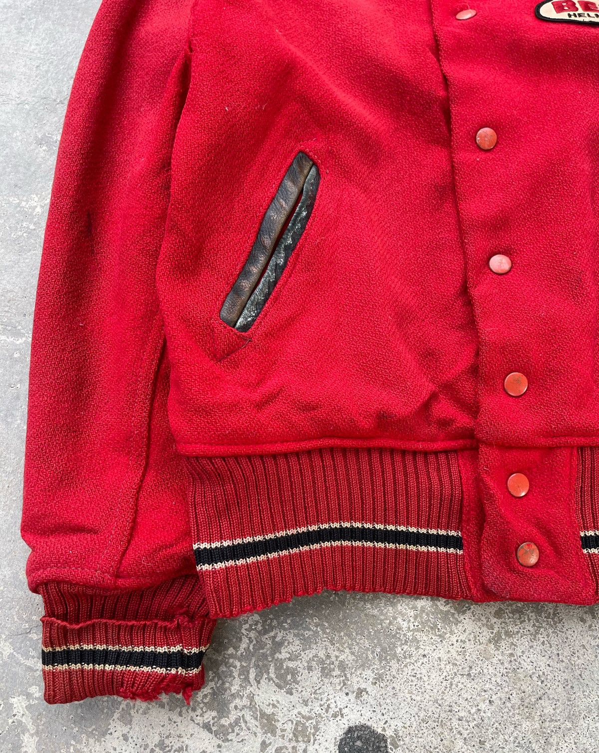 Vintage 🔥VINTAGE 70s BELL HELMETS VARSITY JACKET Size US M / EU 48-50 / 2 - 9 Thumbnail