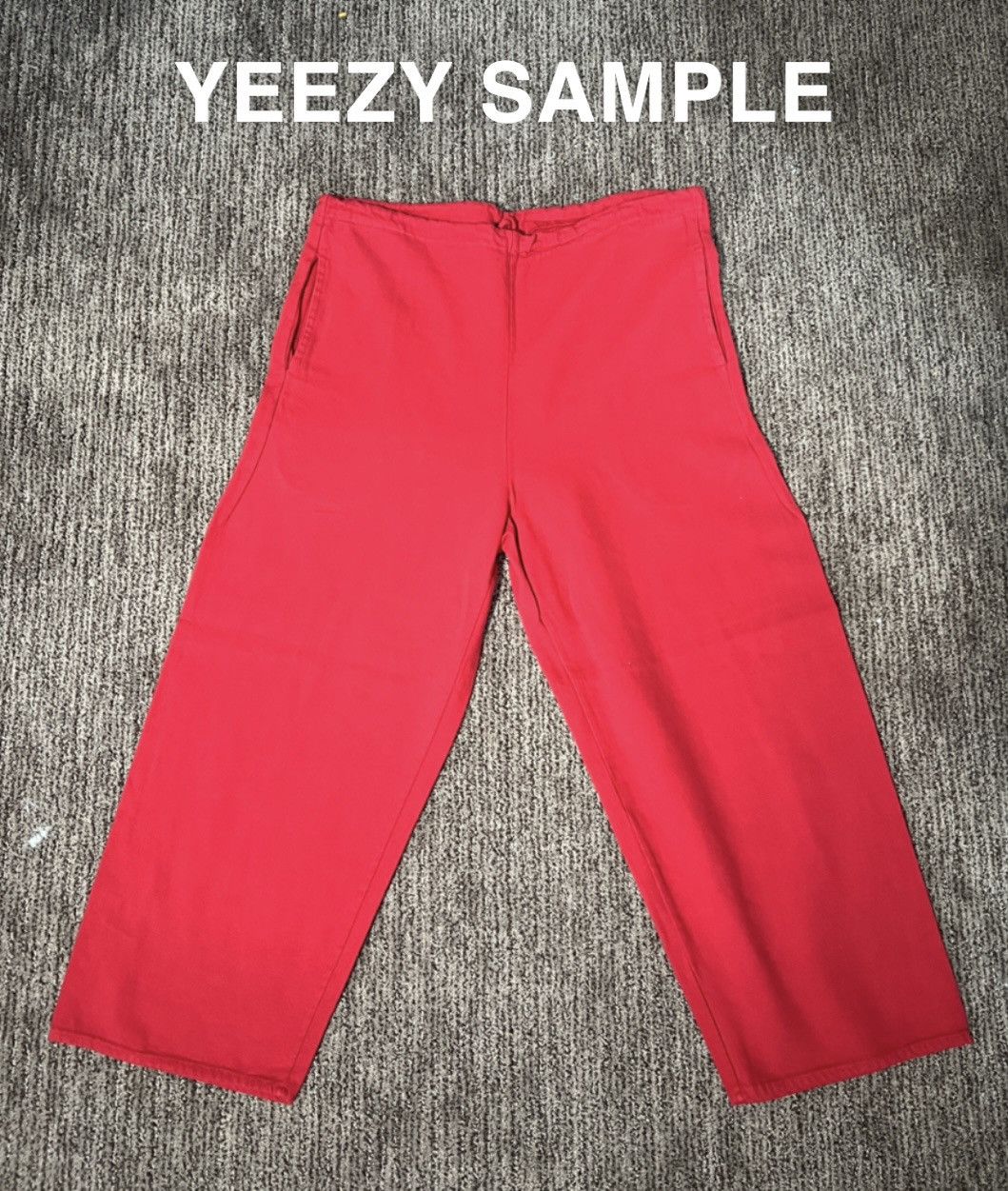 image of Yeezy Season Unreleased Yeezy Dmx Funeral Sunday Service Pants in Red, Men's (Size 32)