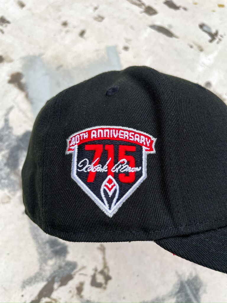 New Era New Era Atlanta Braves Hank Aaron 715 Fitted Cap Size ONE SIZE - 4 Thumbnail