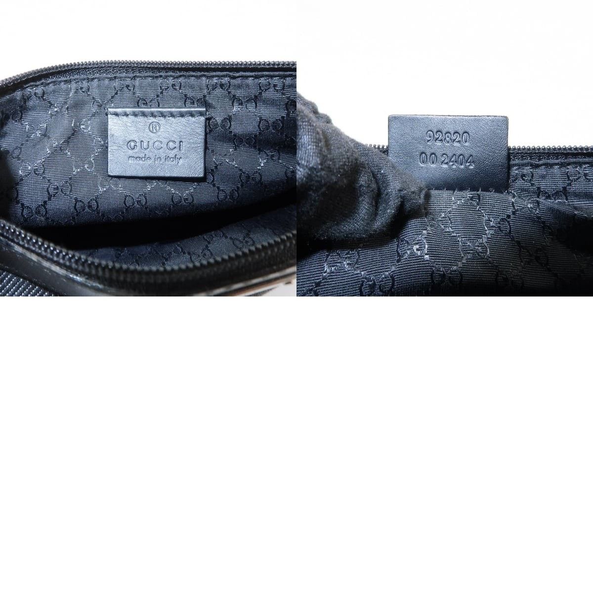 Gucci Gucci Sherry Denim & Leather Shoulder Bag Black Size ONE SIZE - 8 Thumbnail