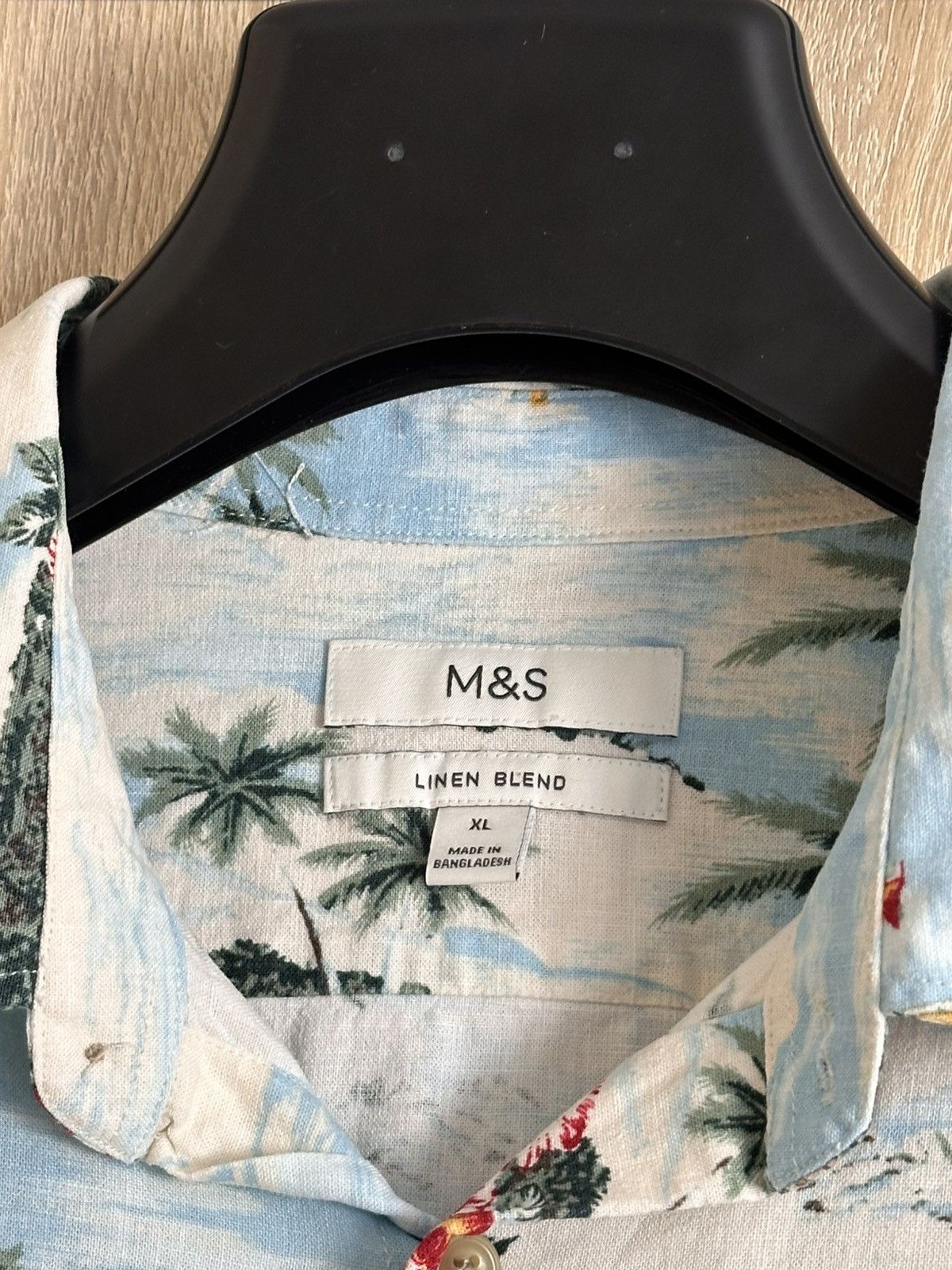Marks & Spencer 🔥 Marks Spencer Linen Blend Hawaiian Button Up Shirt Art Y2K Size US XL / EU 56 / 4 - 4 Thumbnail