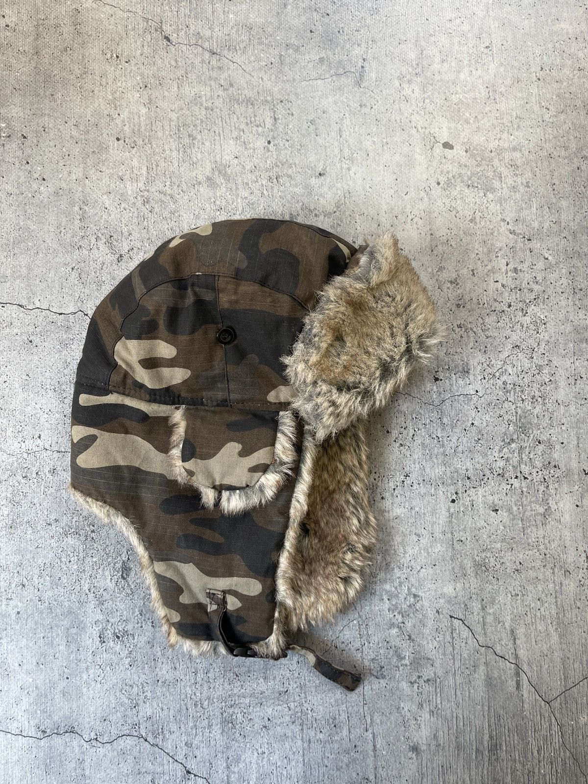Japanese Brand × Vintage Y2K HYPE FUZZY VINTAGE MOHAIRE AVIATOR USSR USHANKA HAT Size ONE SIZE - 1 Thumbnail