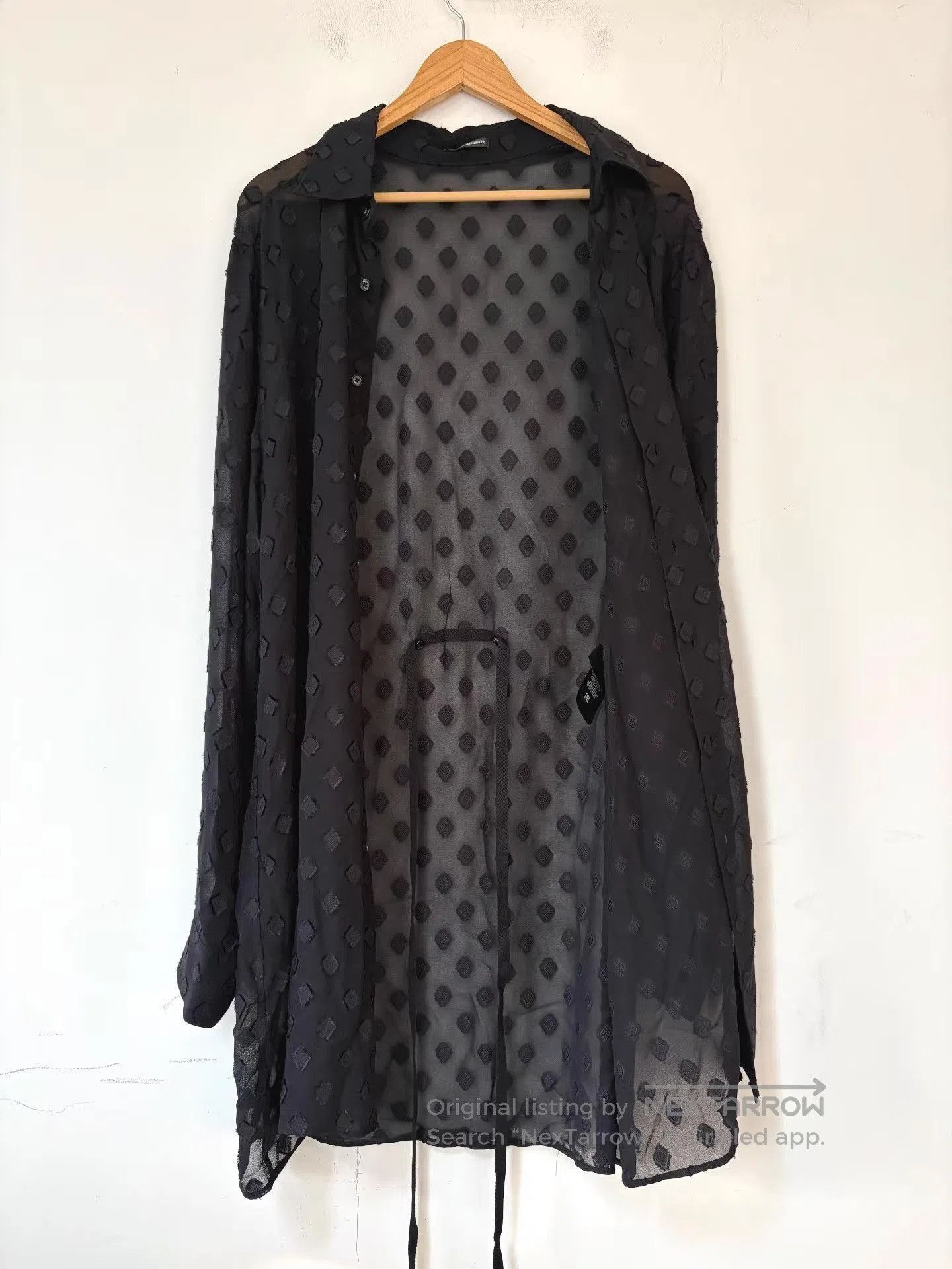 Ann Demeulemeester Black Diamond Pattern Long Sleeve Button. Size US M / EU 48-50 / 2 - 3 Thumbnail