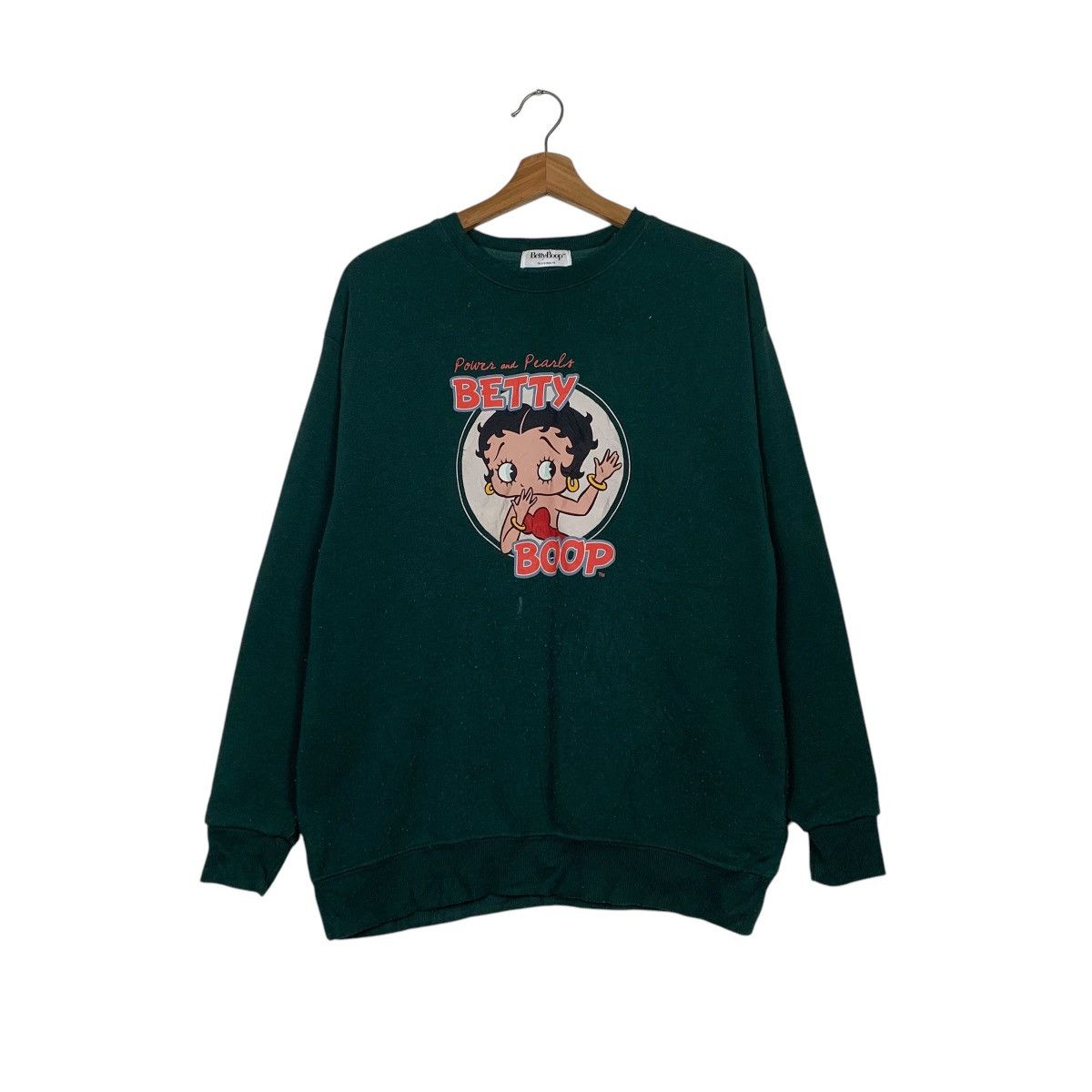 Japanese Brand Betty Boop Green Sweatshirt Size US M / EU 48-50 / 2 - 1 Thumbnail