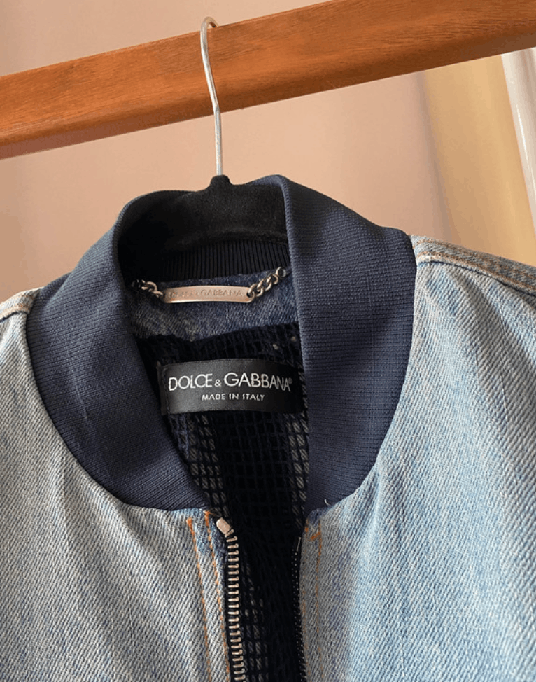Dolce & Gabbana × Vintage Dolce Gabbana Jacket Bomber Denim Biker Moto Bike Racing Size S / US 4 / IT 40 - 6 Thumbnail