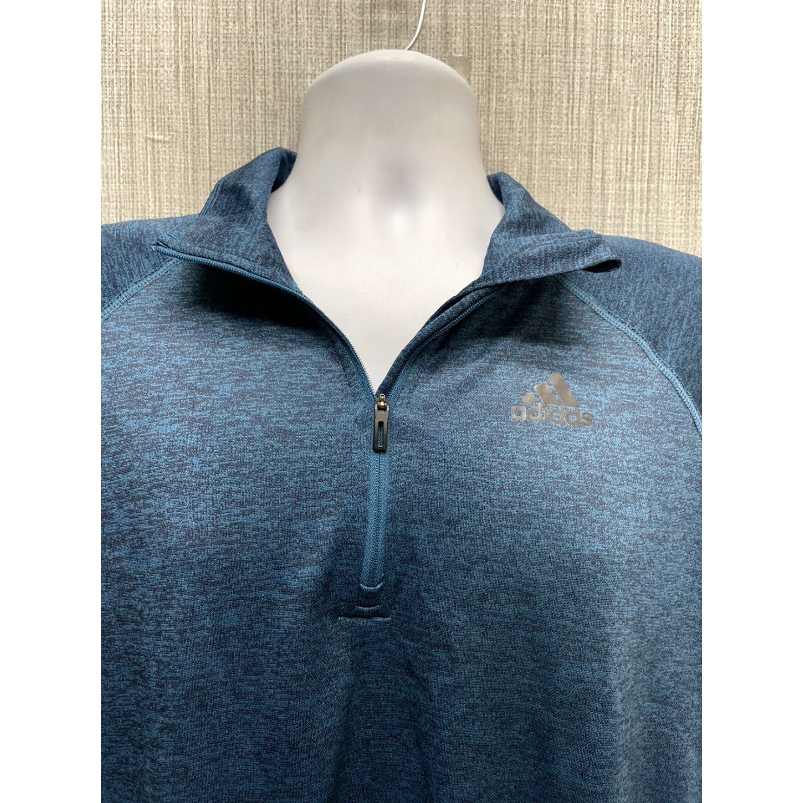 Adidas Adidas Clinalite Blue Half Zip Pullover Mens L Pullover Zip Activewear Blue L Adidas Clinalite Mens Size US L / EU 52-54 / 3 - 2 Thumbnail
