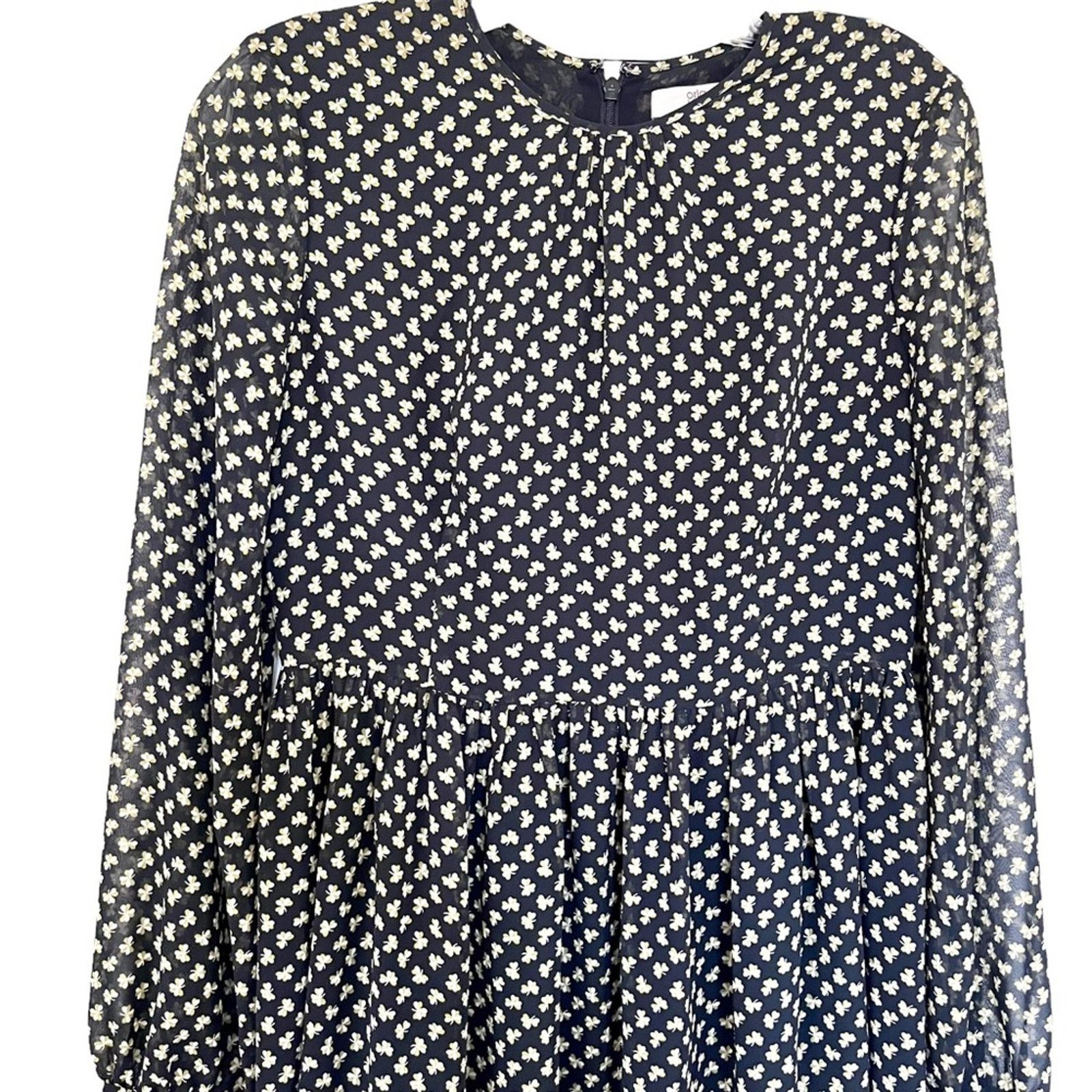 Orla Kiely Orla Kiely rare chiffon clover shamrock ditsy print dress Size M / US 6-8 / IT 42-44 - 2 Thumbnail