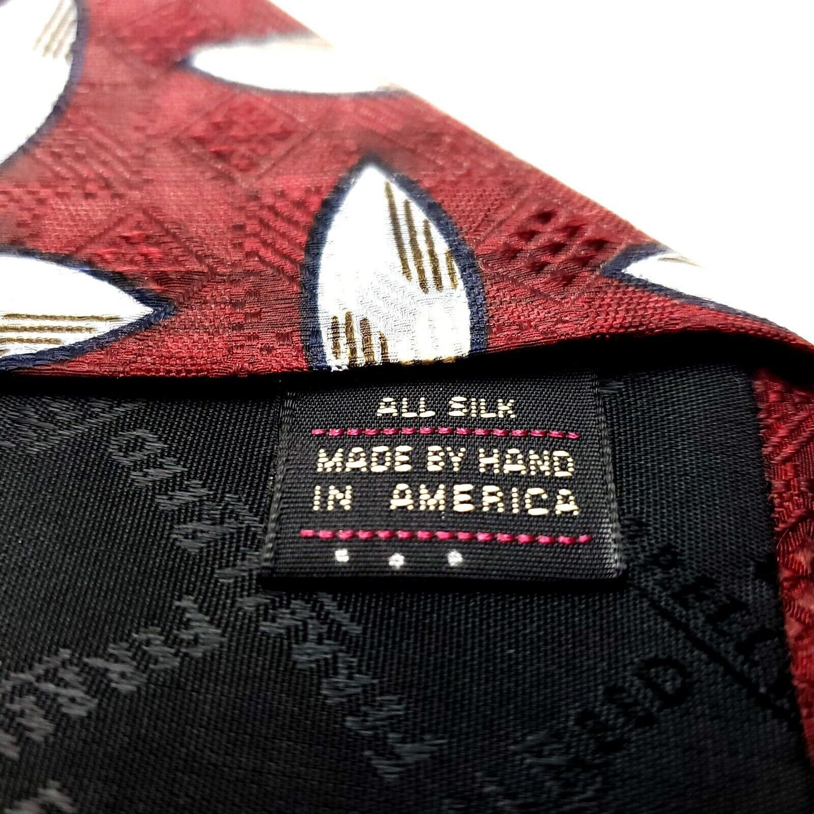 Vintage Ferrell Reed Nordstrom Silk Tie Woven Red Long USA Handmade Size ONE SIZE - 5 Thumbnail