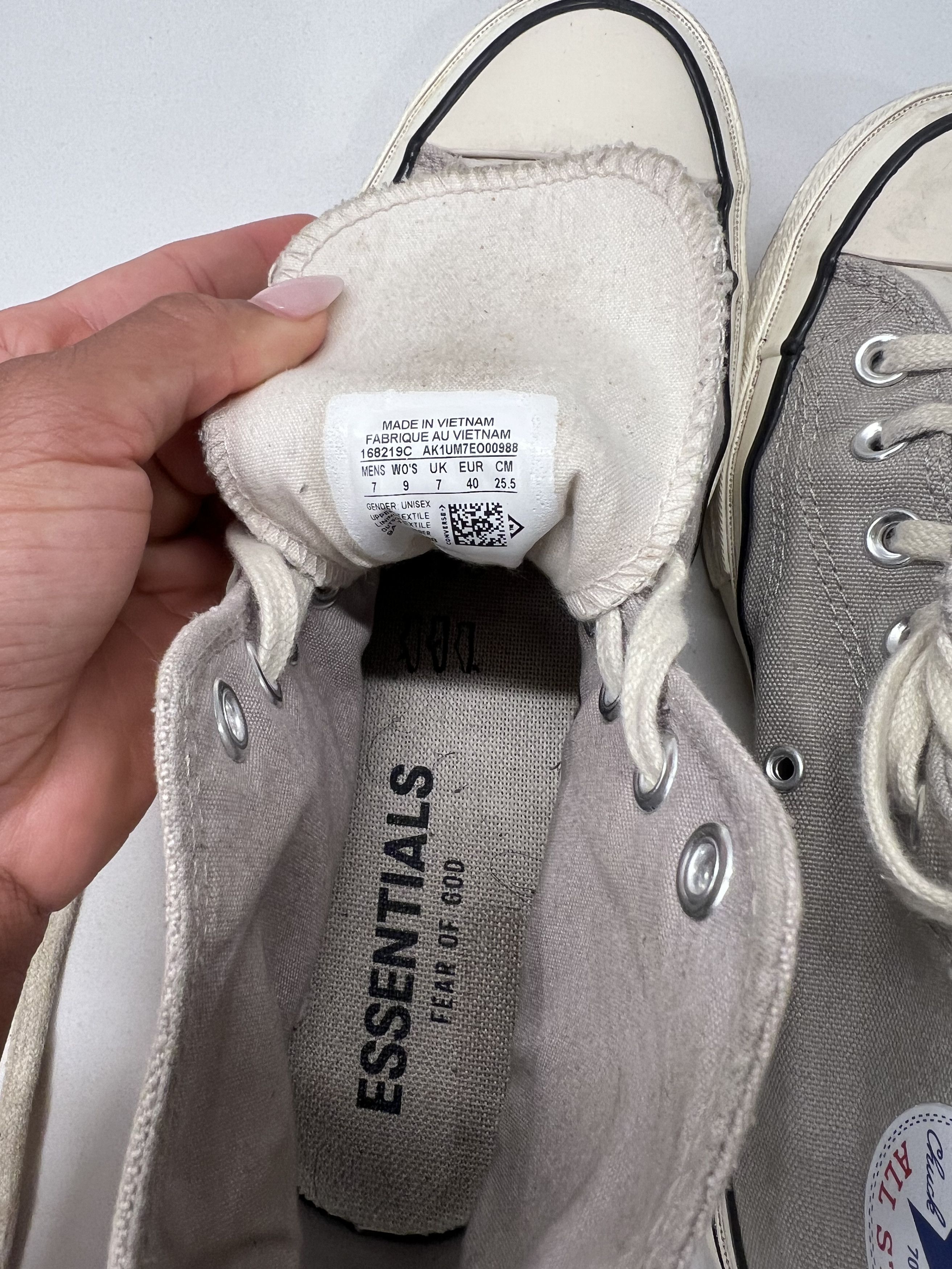 Converse × Essentials Fear of God x Chuck 70 'Grey' Size US 7 / EU 40 - 7 Thumbnail