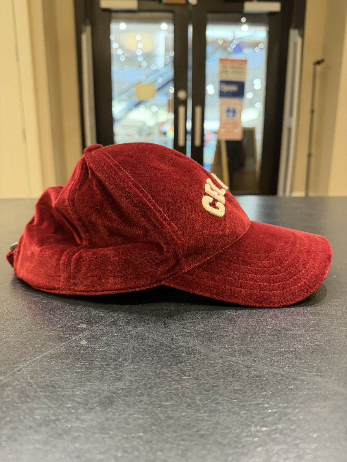 Celine Celine Velour Hat - Red Size ONE SIZE - 3 Thumbnail