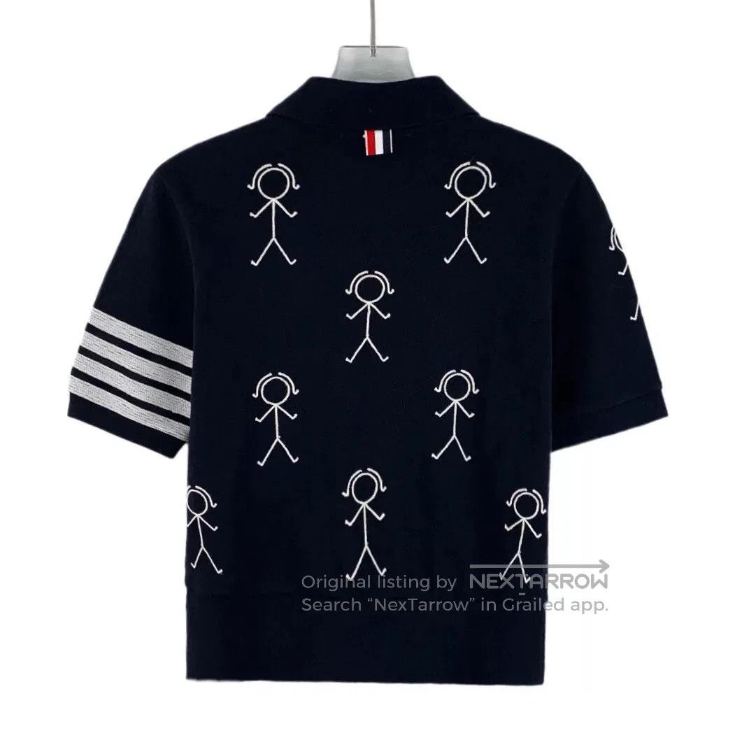 Thom Browne thom browne navy classic polo shirt. Size US M / EU 48-50 / 2 - 2 Thumbnail