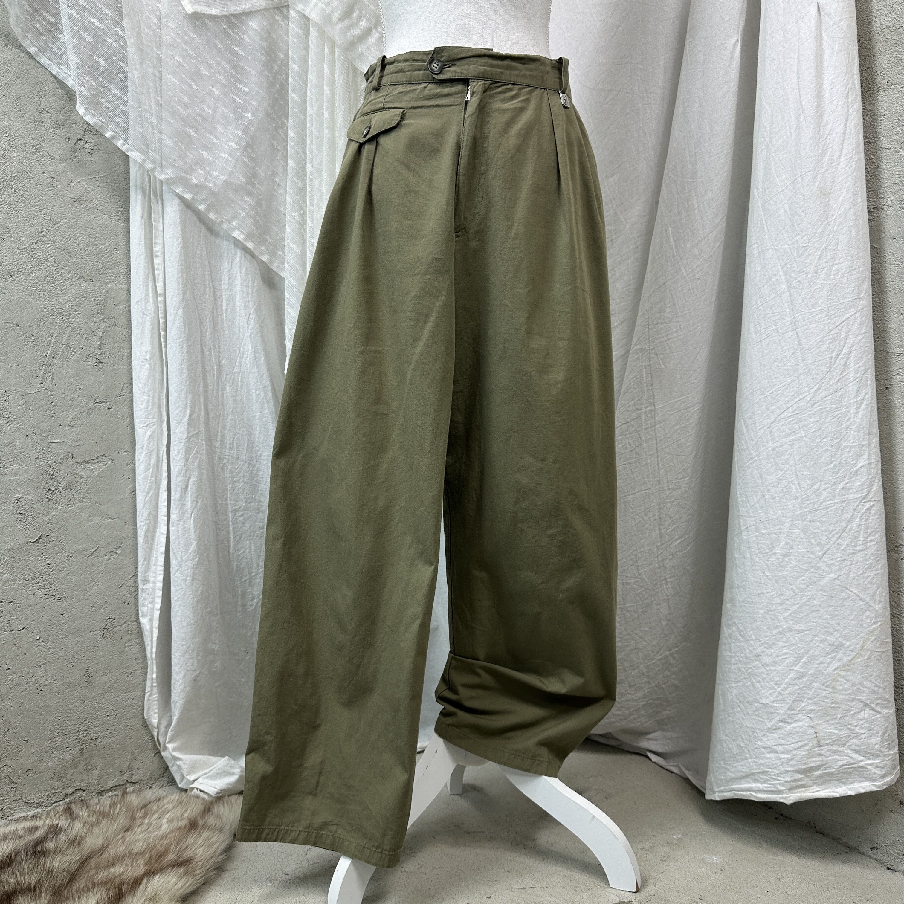 Frame Vintage Military Styled Baggy Wide Leg Pants 90s Size 26" / US 2 / IT 38 - 1 Thumbnail