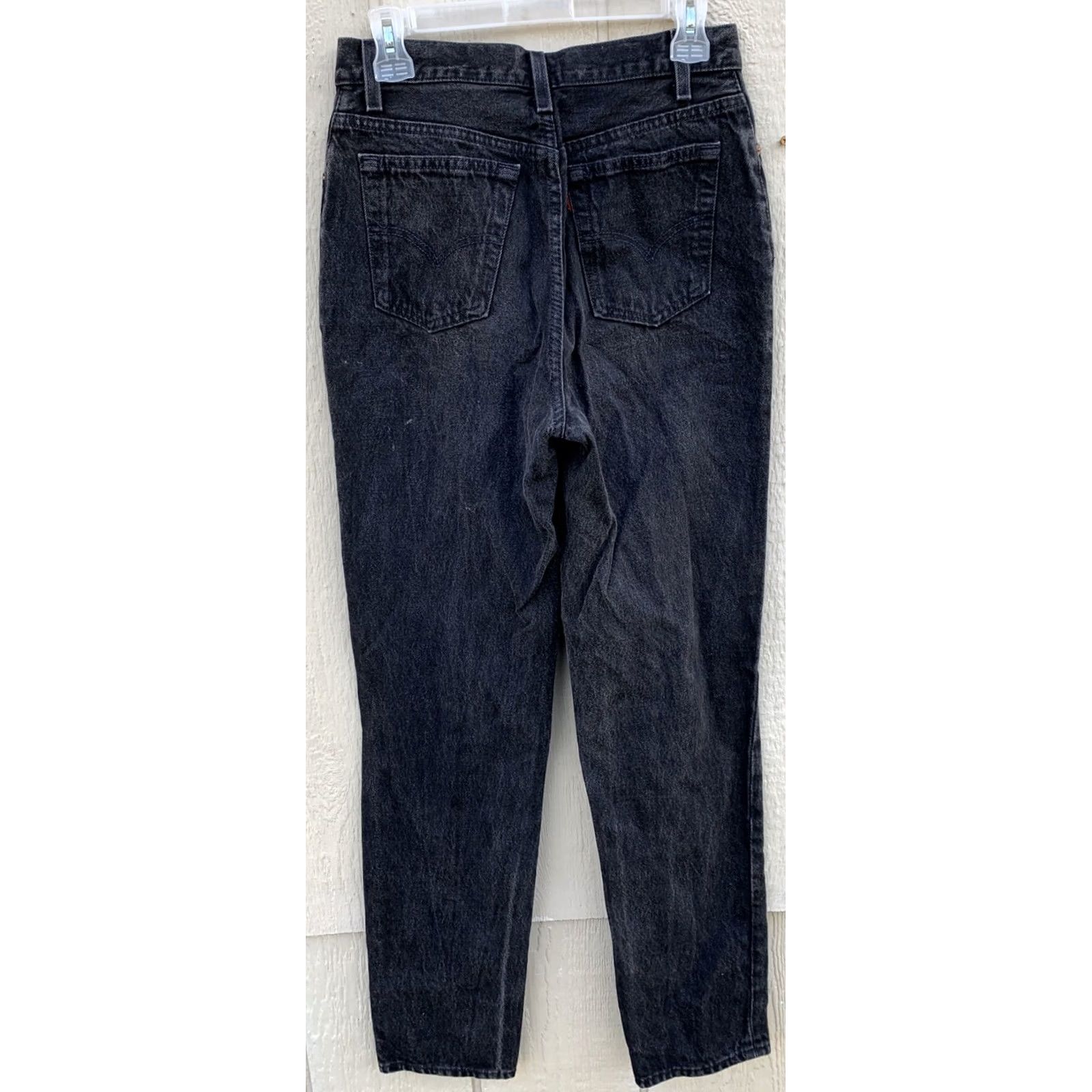 Levi's VINTAGE Levi's Button Fly 501 Jeans High Waist Tapered Leg 11 29” Waist USA Made Denim Black Men’s/Juniors 1990s Casual Leather See Pics Size 32" / US 10 / IT 46 - 7 Thumbnail