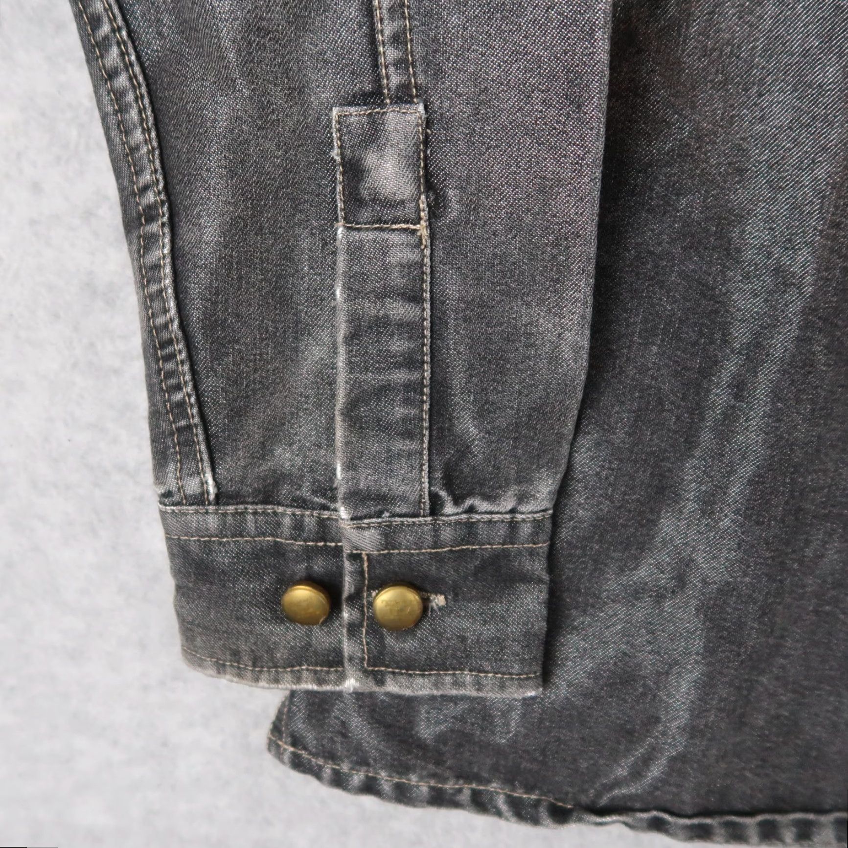 Tommy Hilfiger Vintage 90s Tommy Hilfiger Black Shiny Denim Men’s Long Sleeve Shirt Button M Size US M / EU 48-50 / 2 - 7 Thumbnail