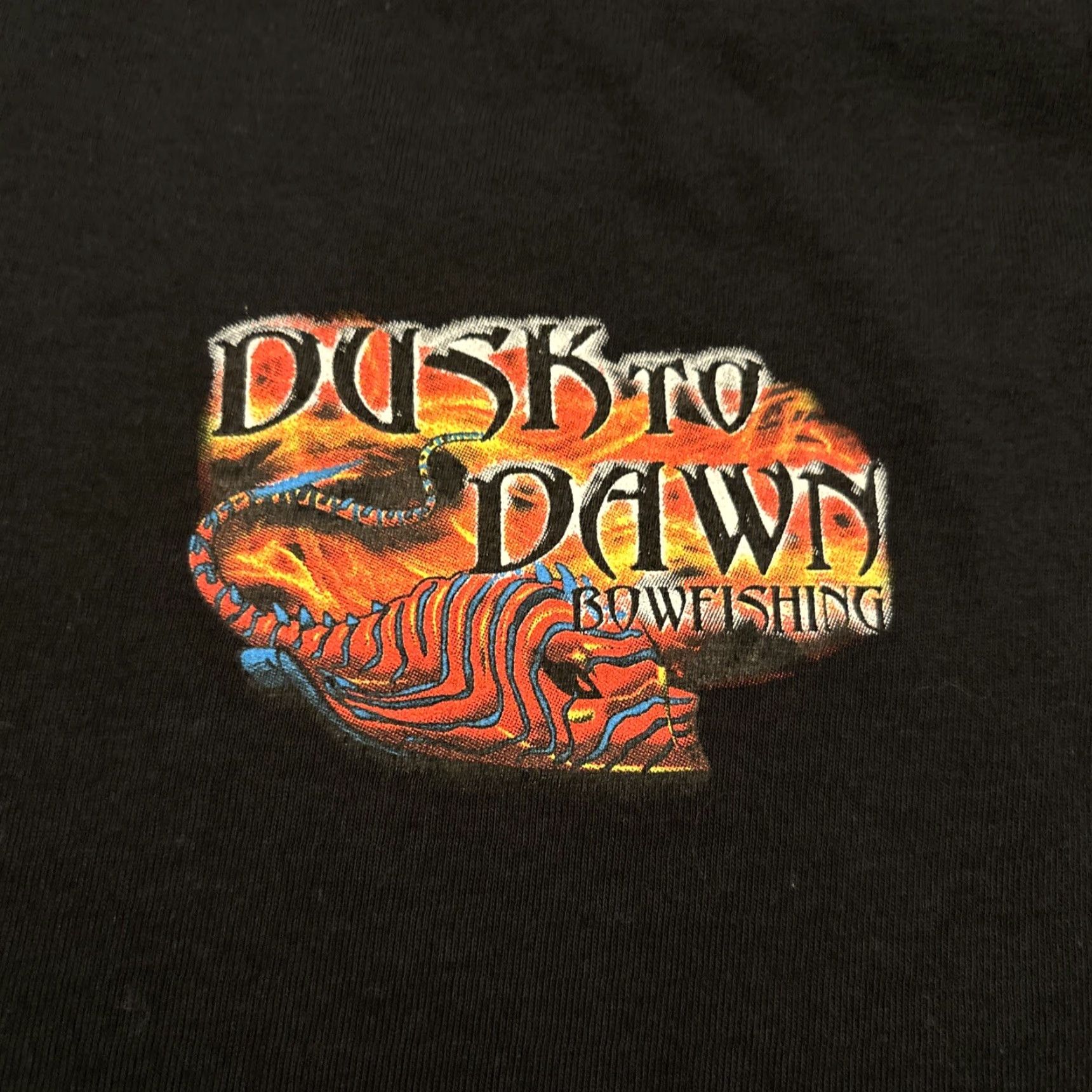 Dusk Dusk To Dawn Bow Fishing T Shirt Size M Black Double-Sided M & M Men Shirt Bow Fishing Black M Mens Size US M / EU 48-50 / 2 - 2 Thumbnail