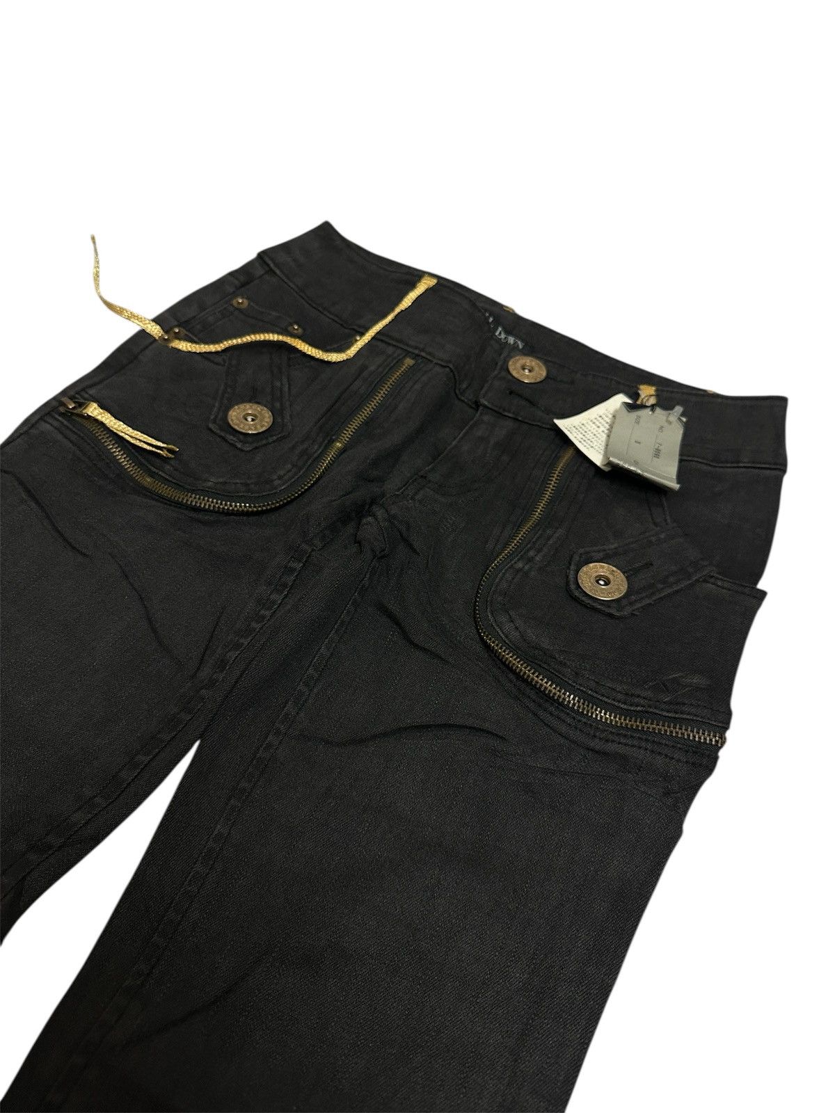 Japanese Brand FALL DOWN Lace-Up Flare Pants Size US 28 / EU 44 - 7 Thumbnail