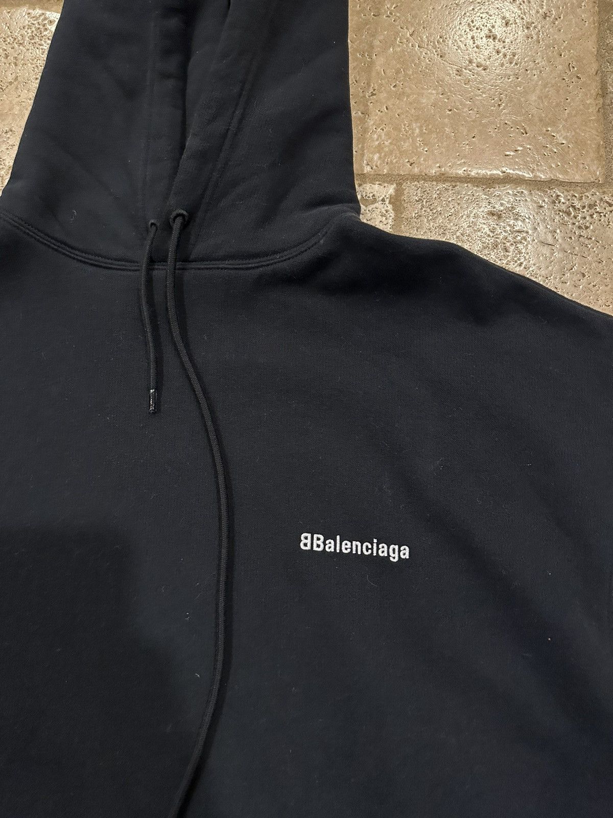 Balenciaga Balenciaga BB Embroidered Logo Black Pullover Hoodie Size US L / EU 52-54 / 3 - 6 Thumbnail
