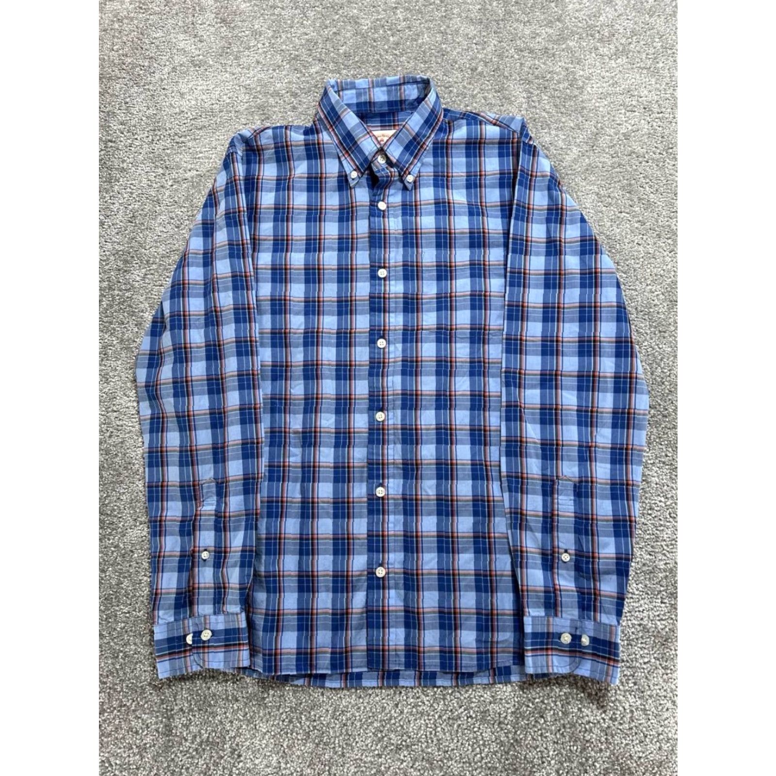 Brooks Brothers Brooks Brothers Shirt Mens Medium Blue Plaid Button-Down Shirt Button-Down Casual Classic Preppy Mens Size US M / EU 48-50 / 2 - 2 Thumbnail