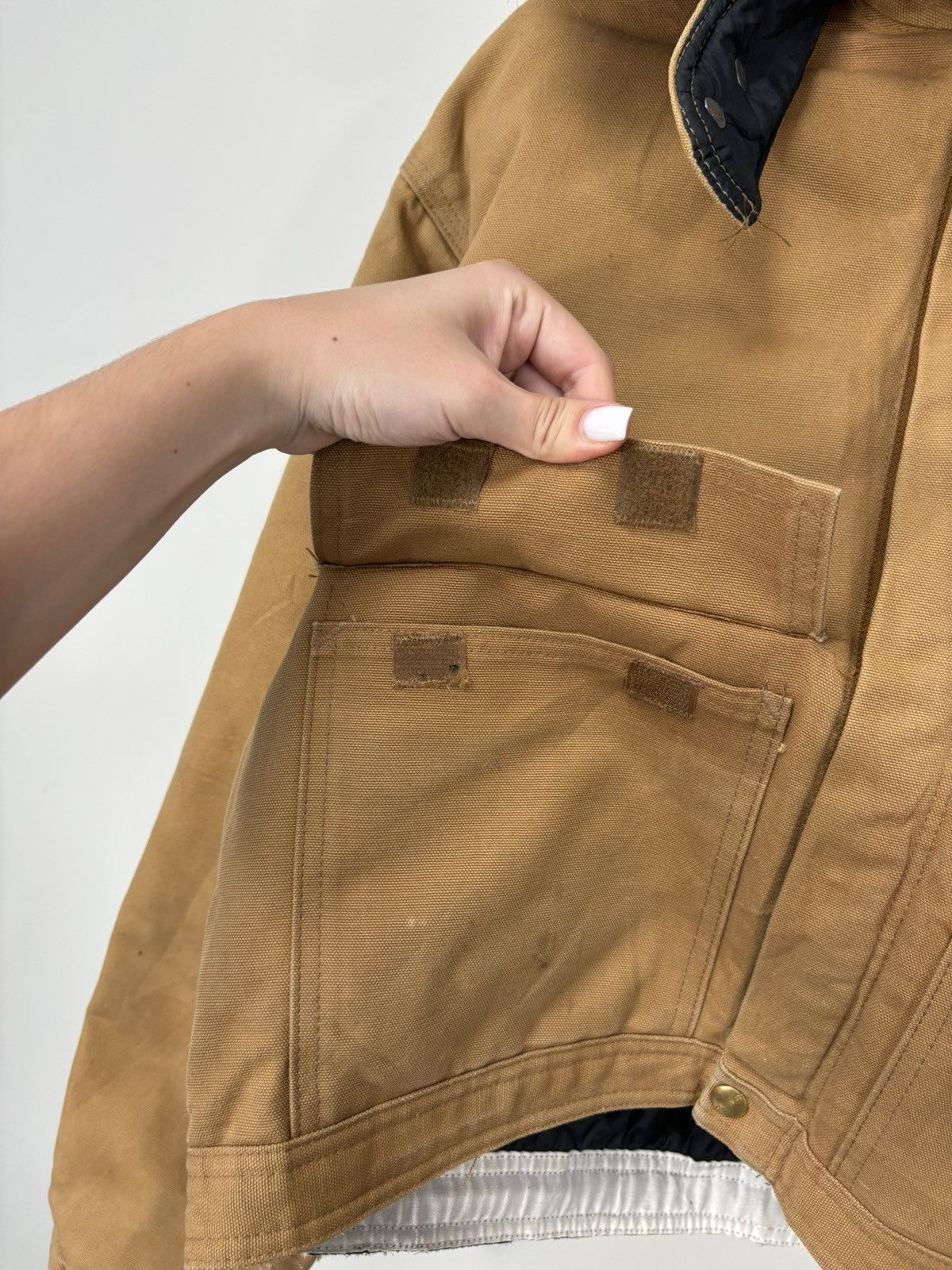 Carhartt Vintage 90s Carhartt USA Workwear Hooded Boxy Cropped Jacket Size US L / EU 52-54 / 3 - 6 Thumbnail