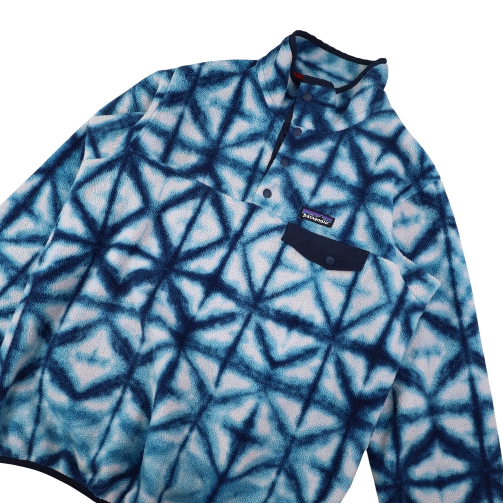 Patagonia VINTAGE Patagonia Syncilla Womens Large Snow Flake Snap T Fleece Sweatshirt Blue Size L / US 10 / IT 46 - 2 Thumbnail