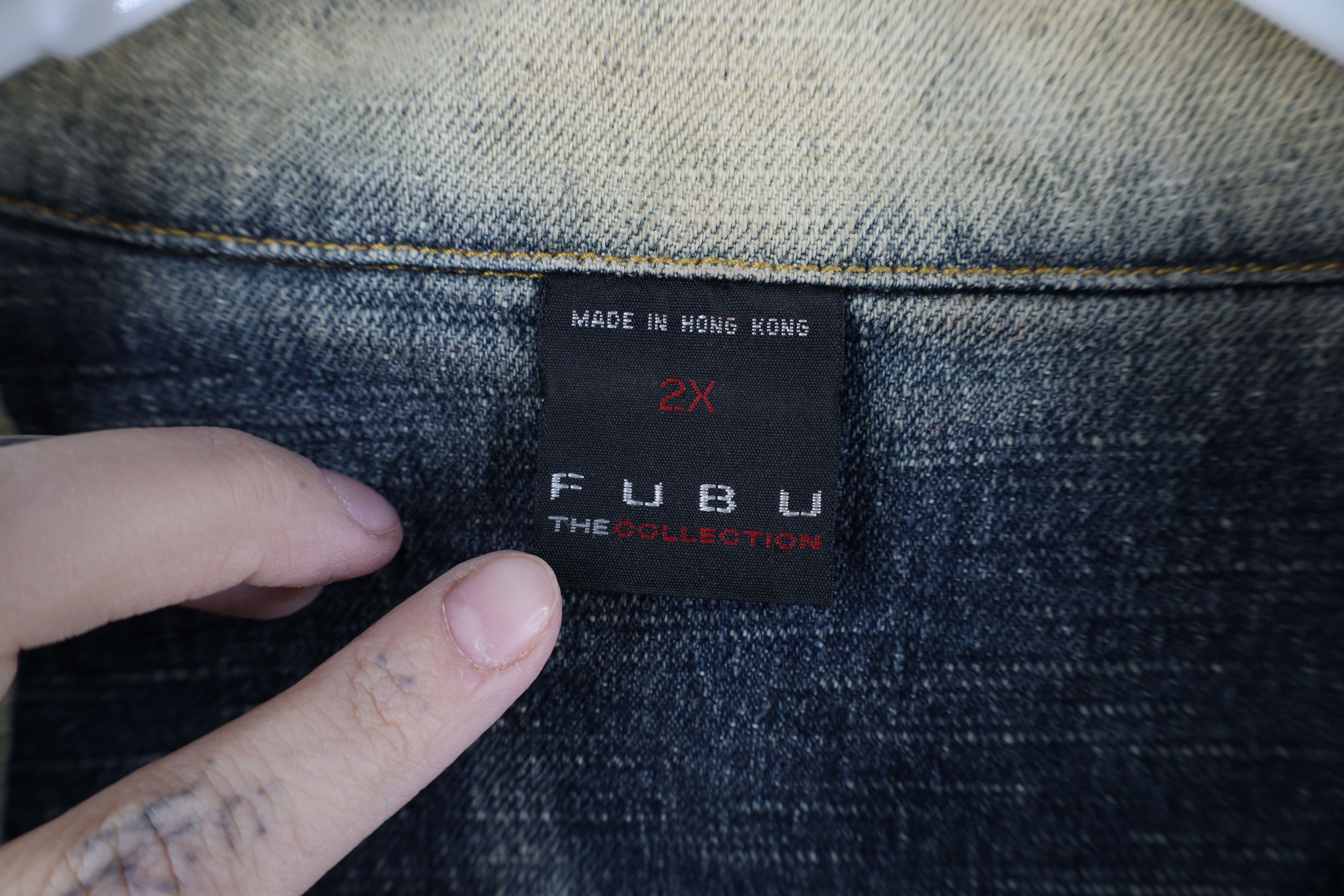 Fubu Vintage FUBU Stretch Denim Jean Trucker Jacket Acid Wash Size XXL / US 16-18 / IT 52-54 - 8 Thumbnail