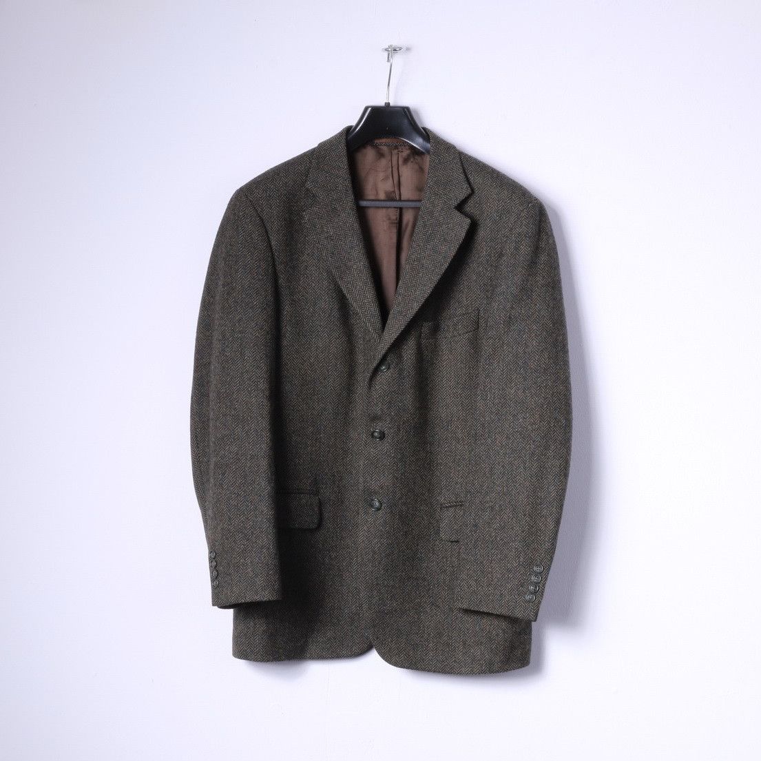 Gant GANT U.S.A. Men 50 40 Blazer Green Wool Herringbone 1832 Size 40R - 2 Thumbnail