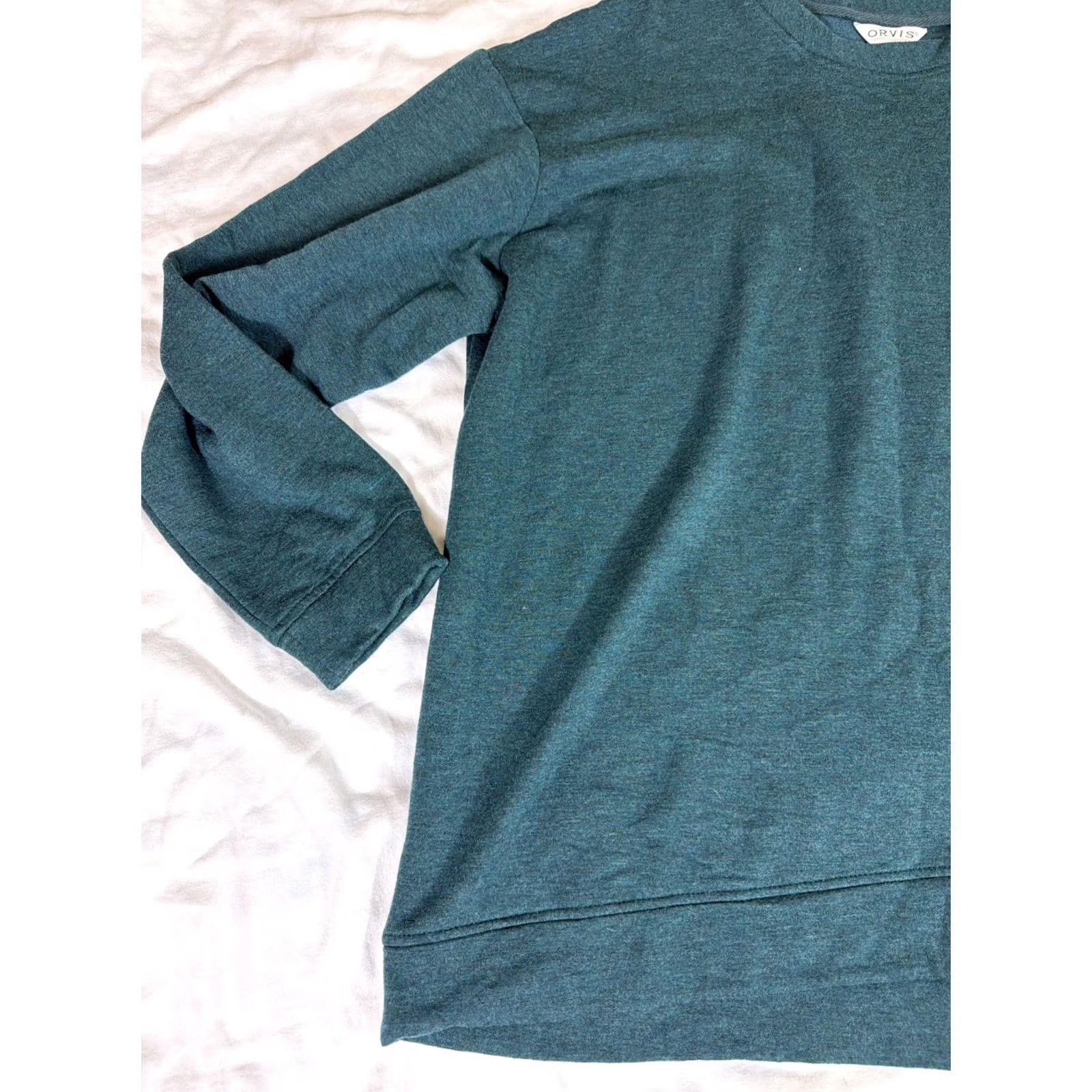 Orvis VINTAGE Orvis Men’s XXL Polyester Crewneck Pullover Sweatshirt Lightweight Green Size US XXL / EU 58 / 5 - 4 Thumbnail