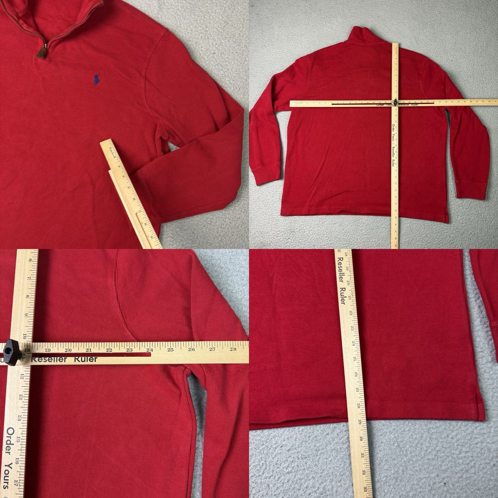 Polo Ralph Lauren Polo Ralph Lauren Sweater Mens 2XL Red Cotton Pullover Mock Neck 1/4 Zip Size US XXL / EU 58 / 5 - 8 Thumbnail